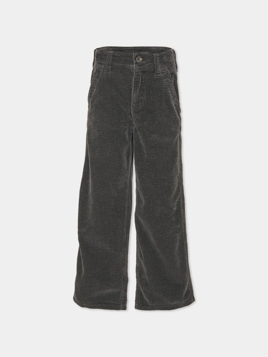 Pantalone nero per bambino in velluto a coste,Zadig & Voltaire Kids,X60859 09B