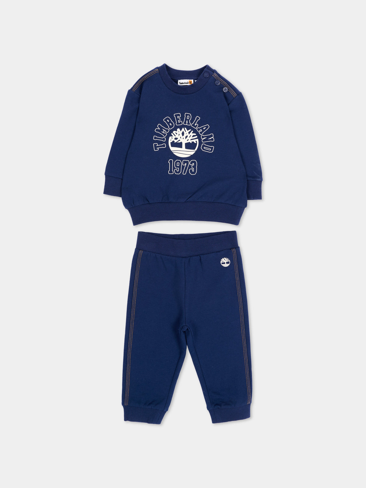 Completo sportivo lungo blu per neonato con gilet,Timberland,T61016 84N