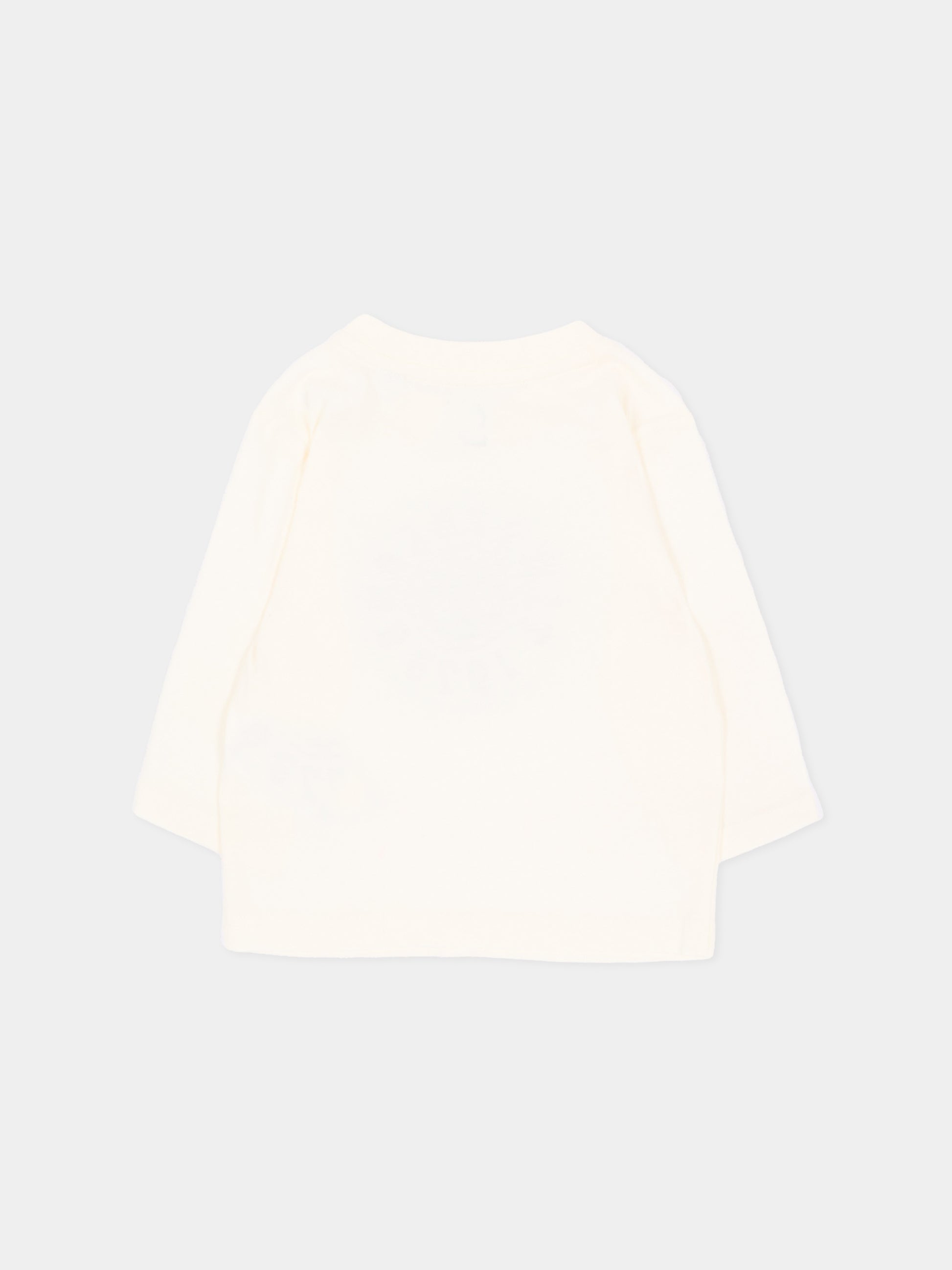 T-shirt a manica lunga avorio con logo,Timberland,T61026 127