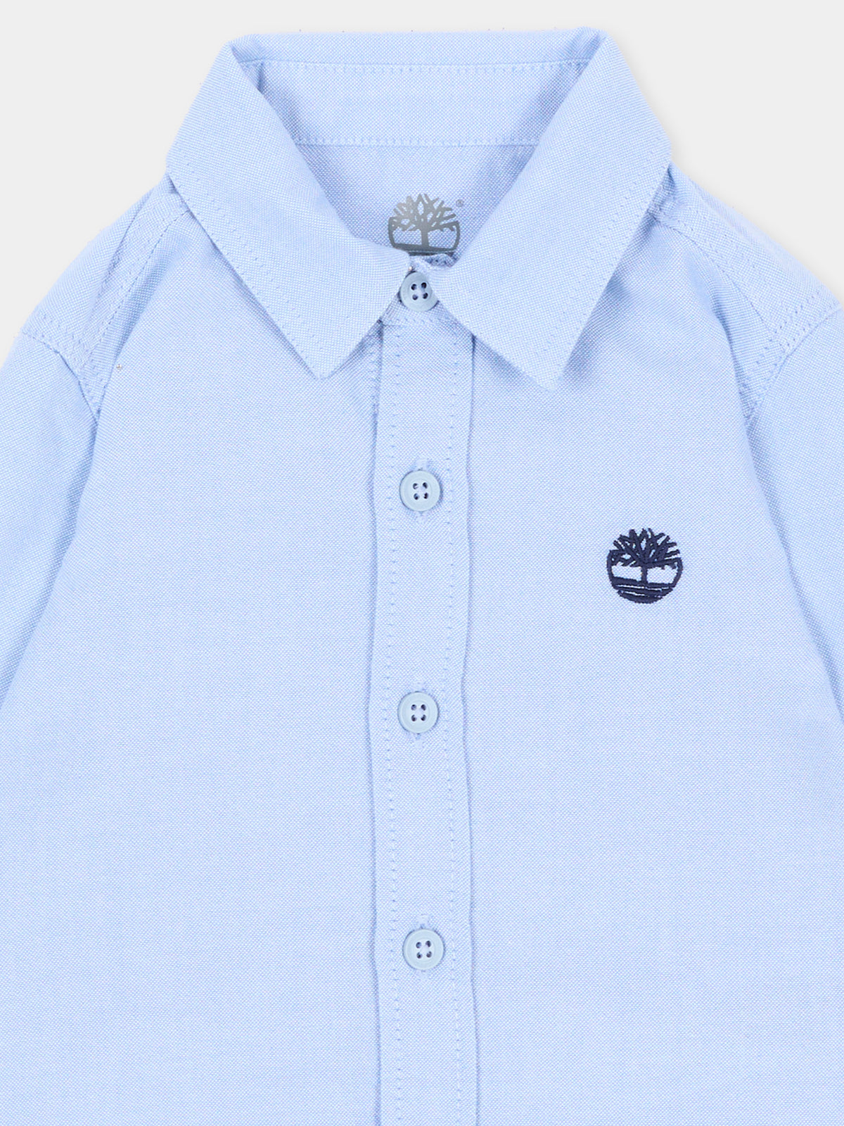 Camicia a manica lunga celeste per neonato,Timberland,T61040 78C