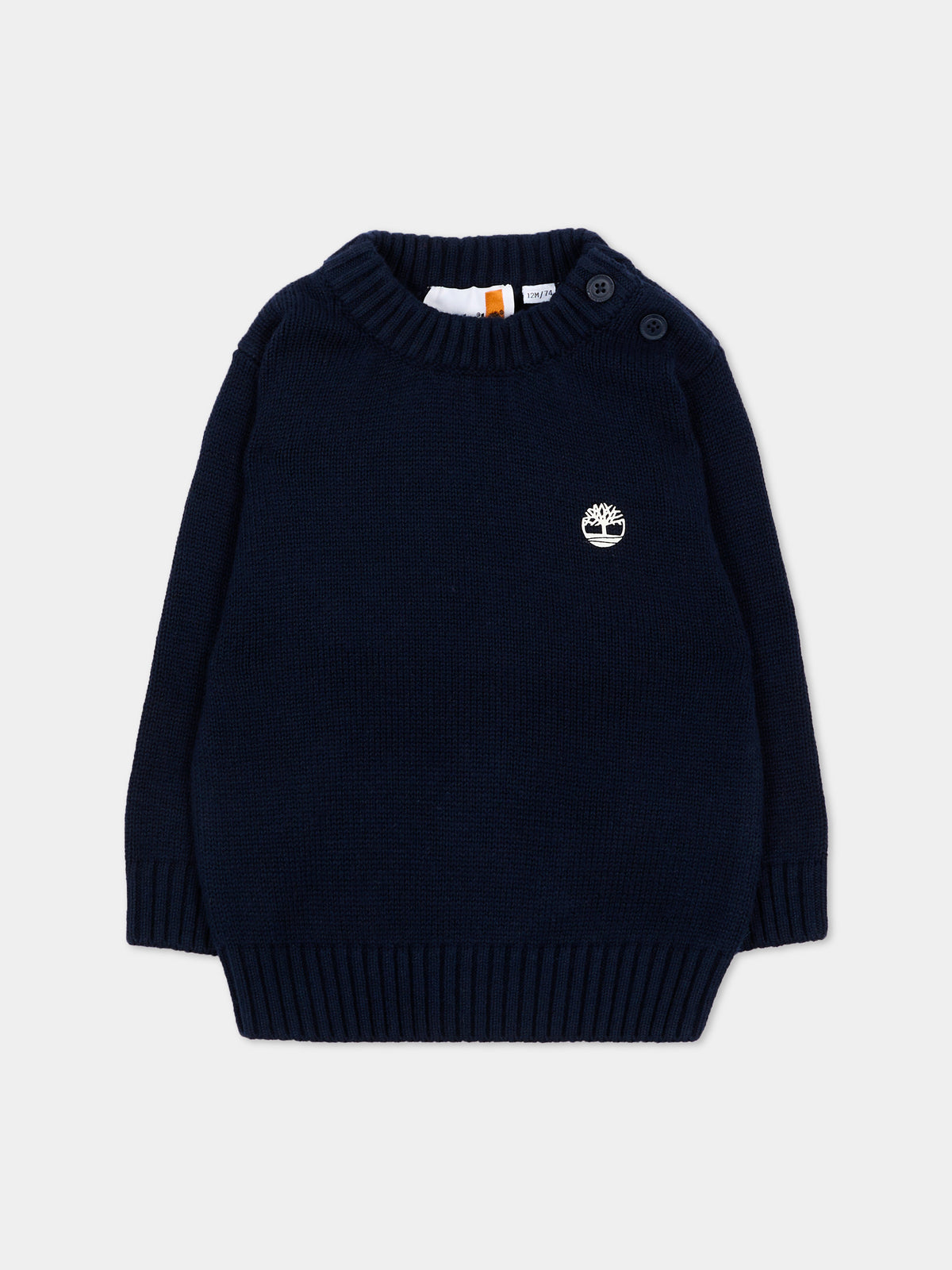 Maglione blu per neonato con logo,Timberland,T61042 849