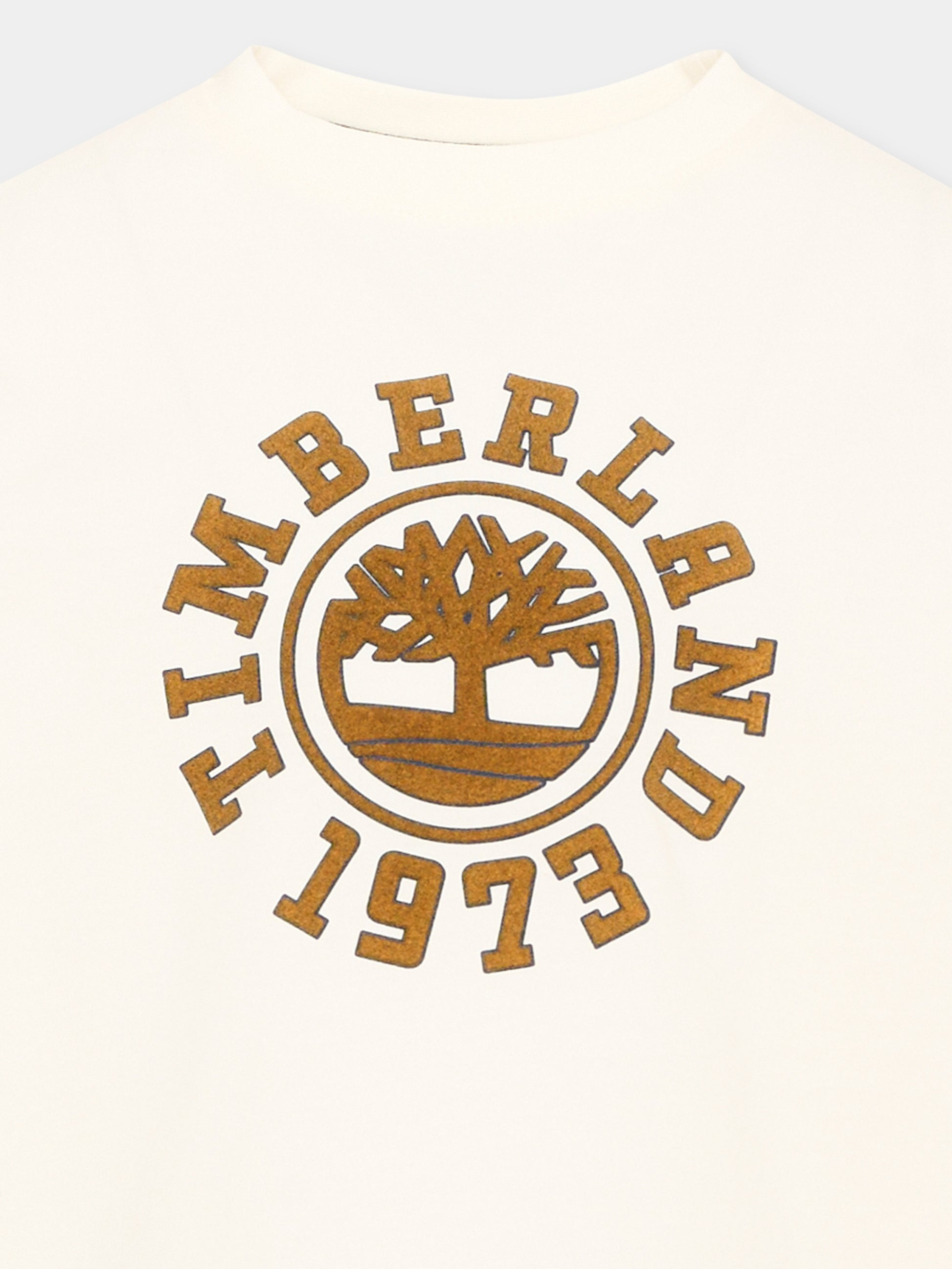 T-shirt a manica lunga bianca con logo,Timberland,T61049 127
