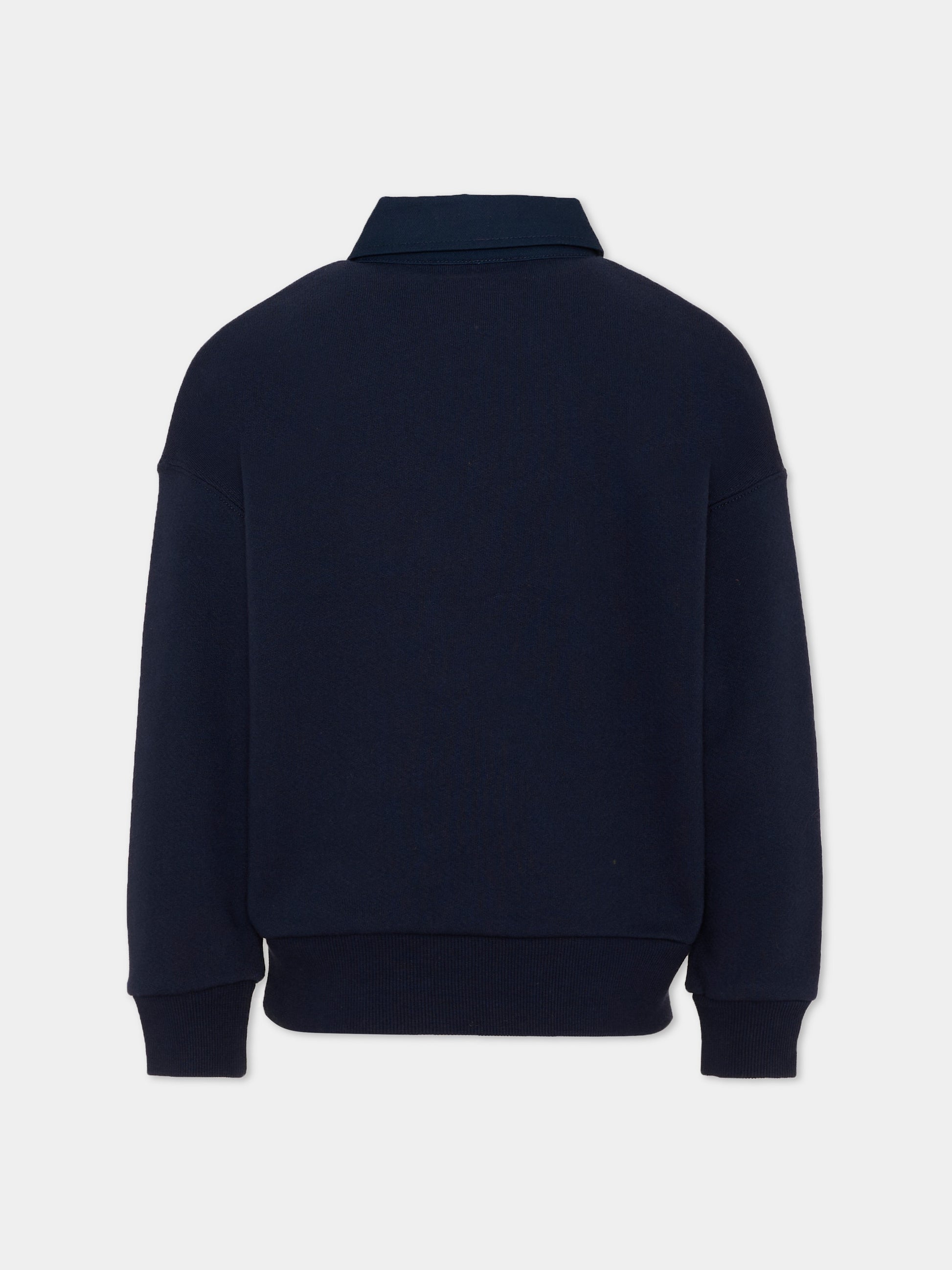 Polo a manica lunga blu per bambino,Timberland,T61065 849