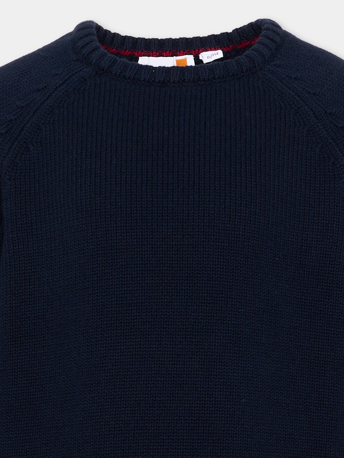 Maglione blu per bambino con logo,Timberland,T61081 849