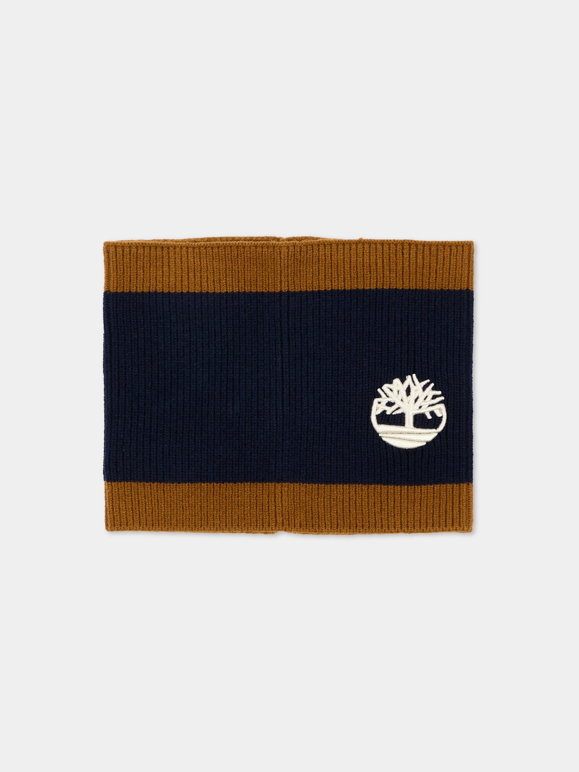 Sciarpa blu per bambino con logo,Timberland,T61101 849