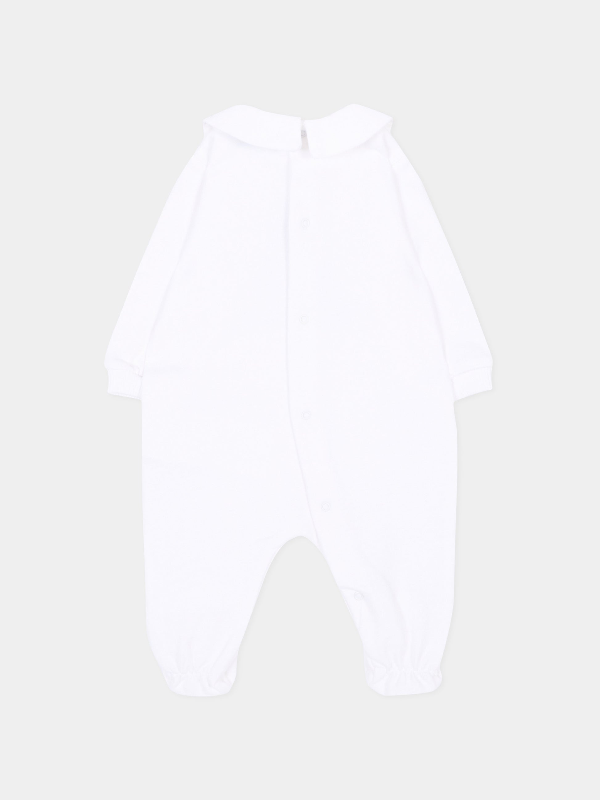 Tutina bianca per neonati con Teddy Bear,Moschino Kids,M5Y037 LCA40 10101