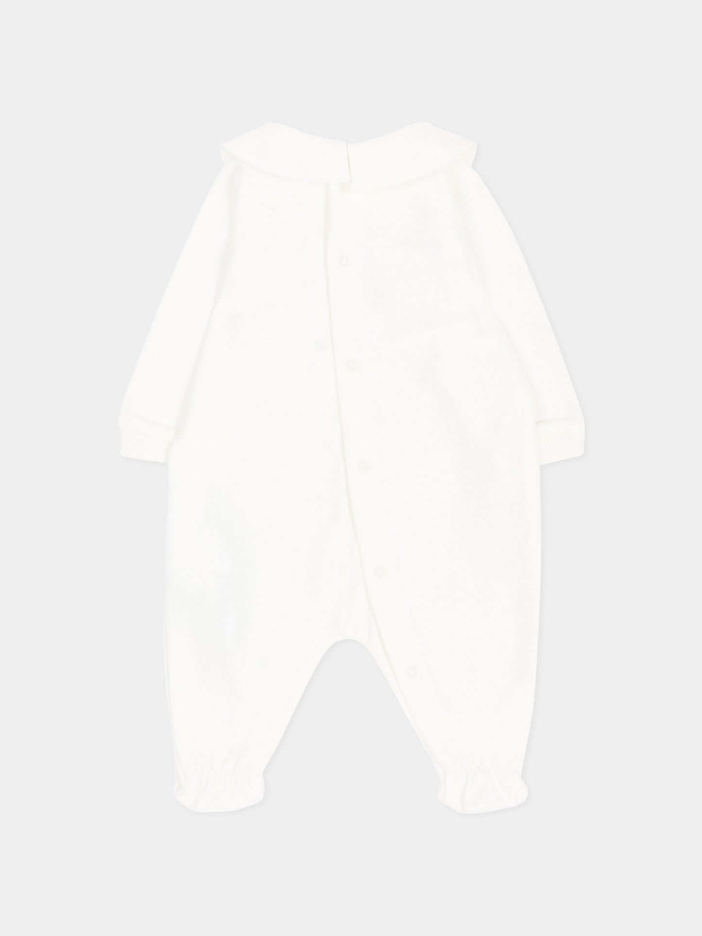 Tutina avorio per neonati con Teddy Bear,Moschino Kids,M6Y037 LCA61 10063