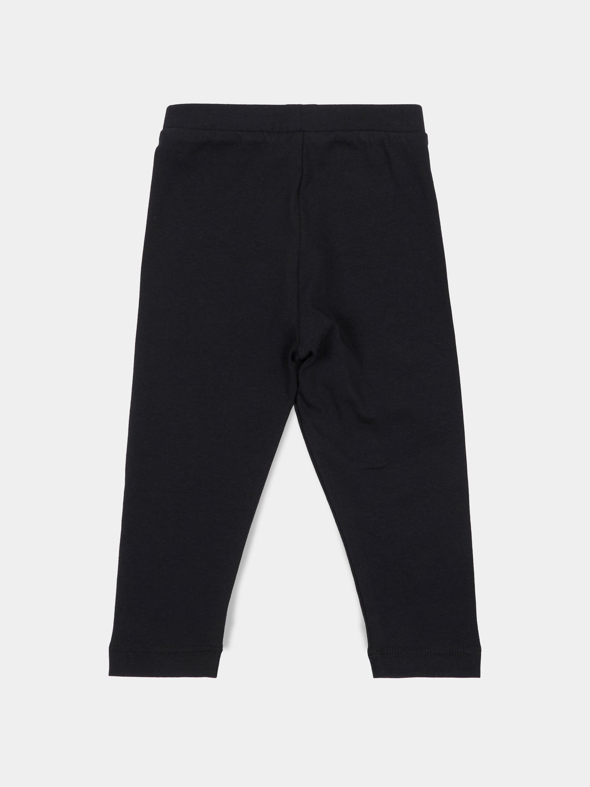 Leggings neri per neonata con logo,Moschino Kids,MDP03P LBA42 60100
