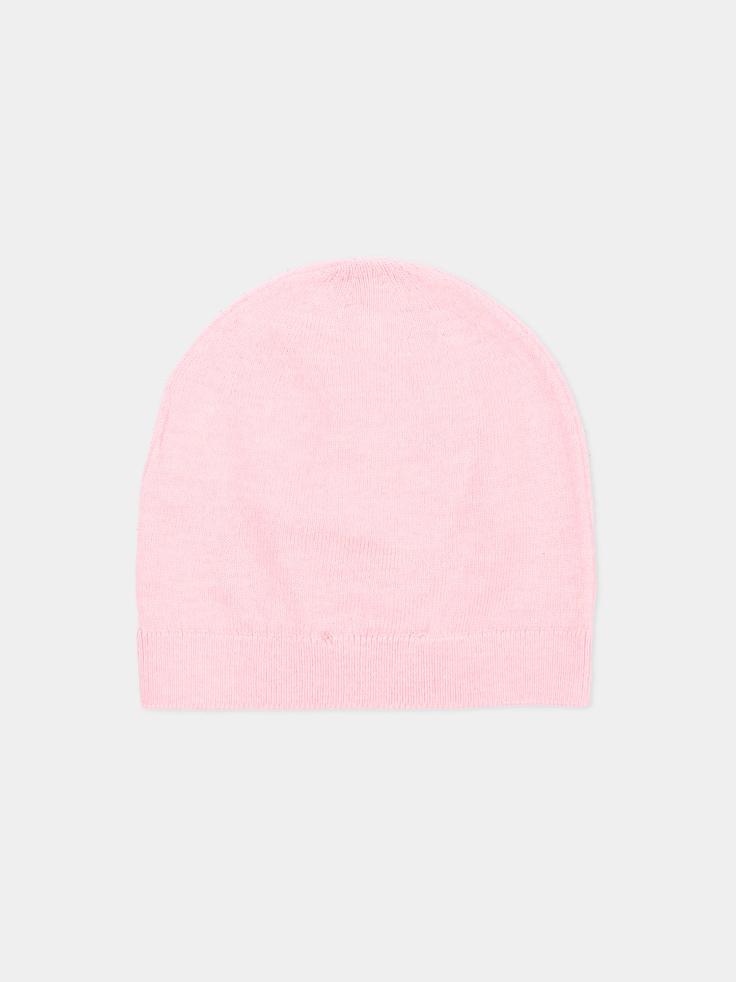 Berretto rosa per neonata con Teddy Bear,Moschino Kids,MMX05K LHE43 50209
