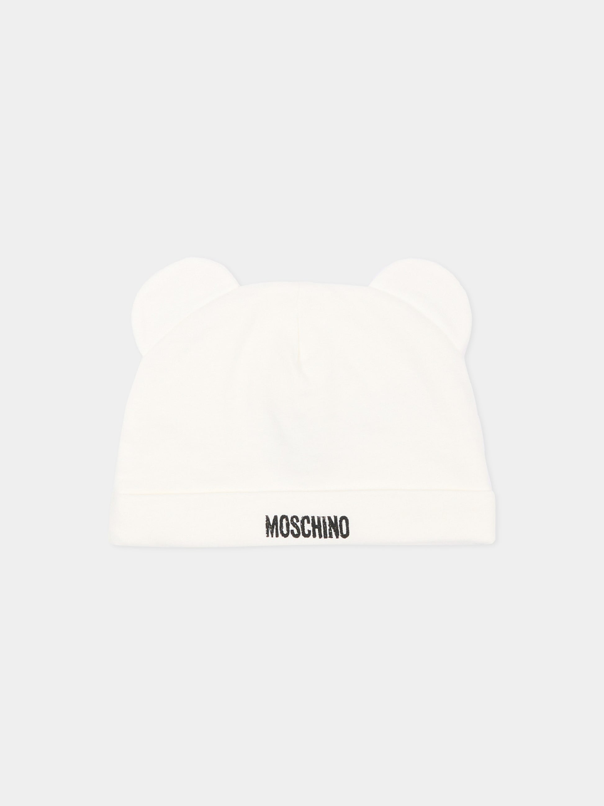 Set tutina avorio per neonati con Teddy Bear,Moschino Kids,MNY08B LCA40 10063