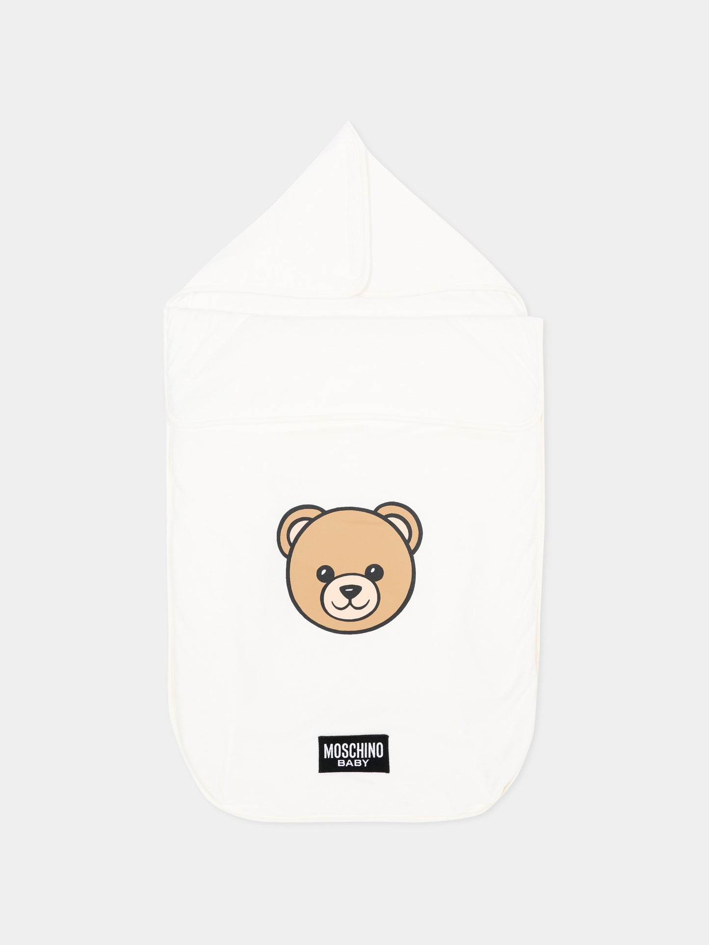 Sacco nanna avorio per neonati con Teddy Bear,Moschino Kids,MUE00W LCA40 10063