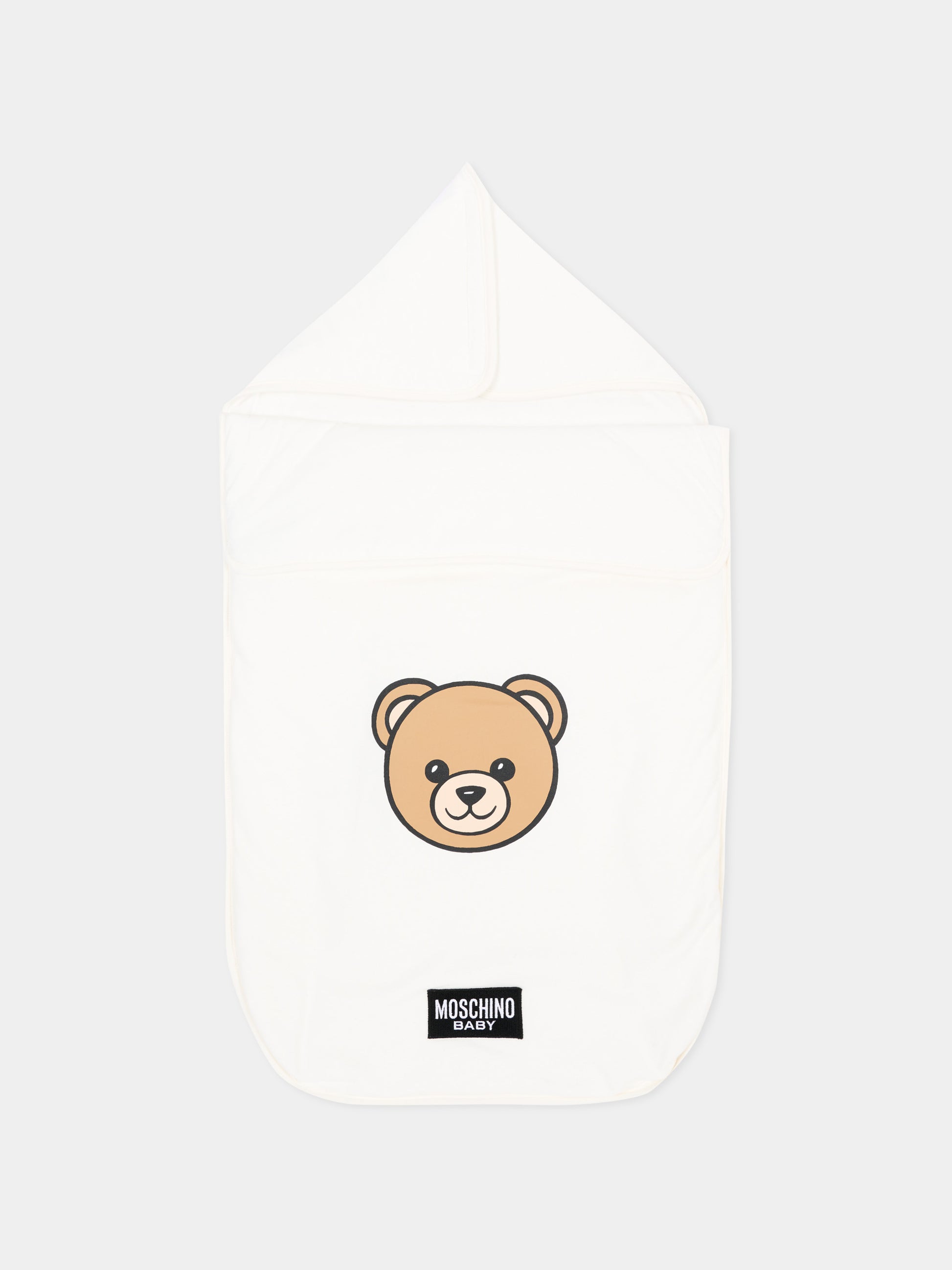 Sacco nanna avorio per neonati con Teddy Bear,Moschino Kids,MUE00W LCA40 10063