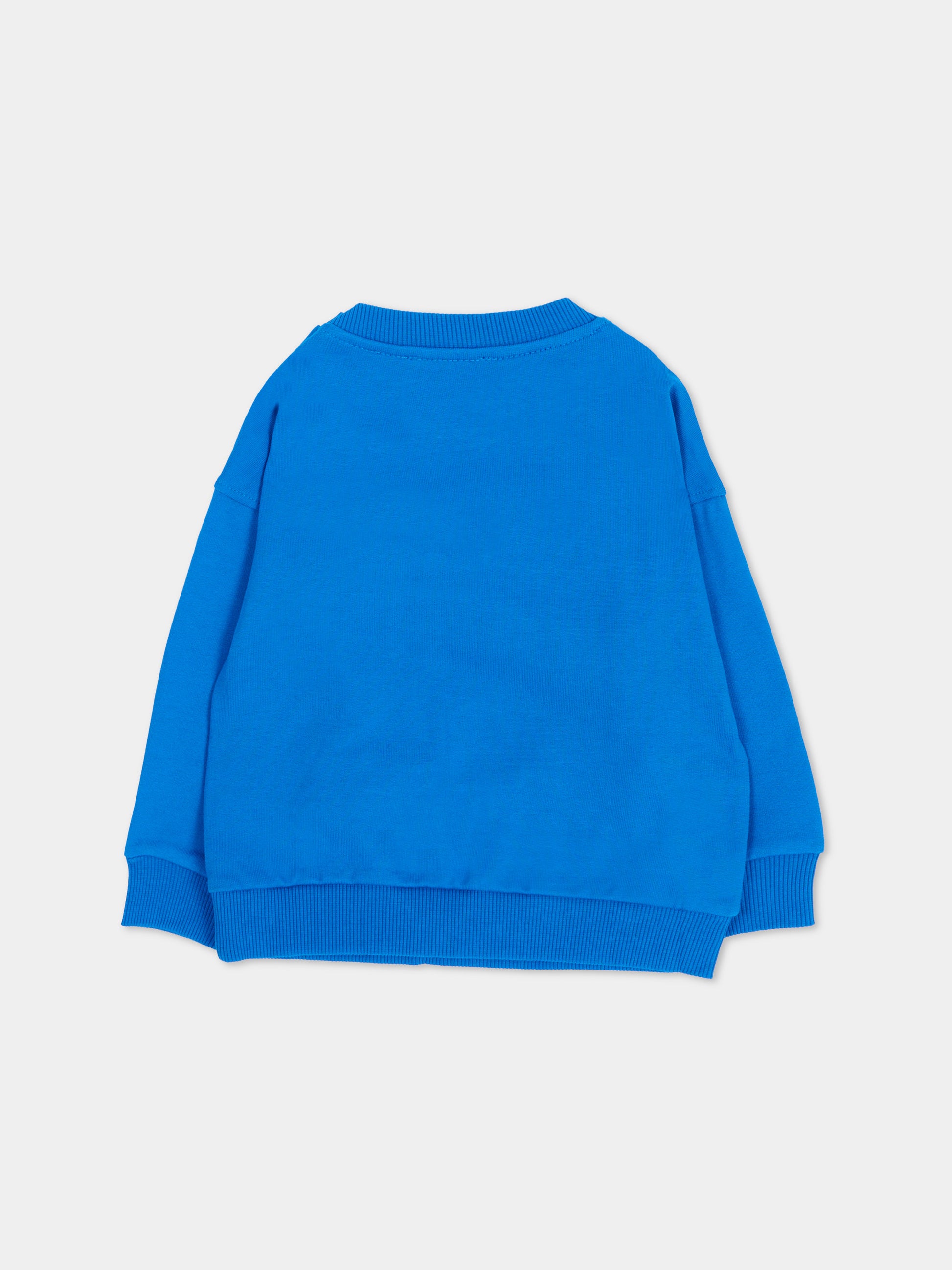 Felpa blu per neonato con Teddy Bear,Moschino Kids,MUF06H LCA83 40157