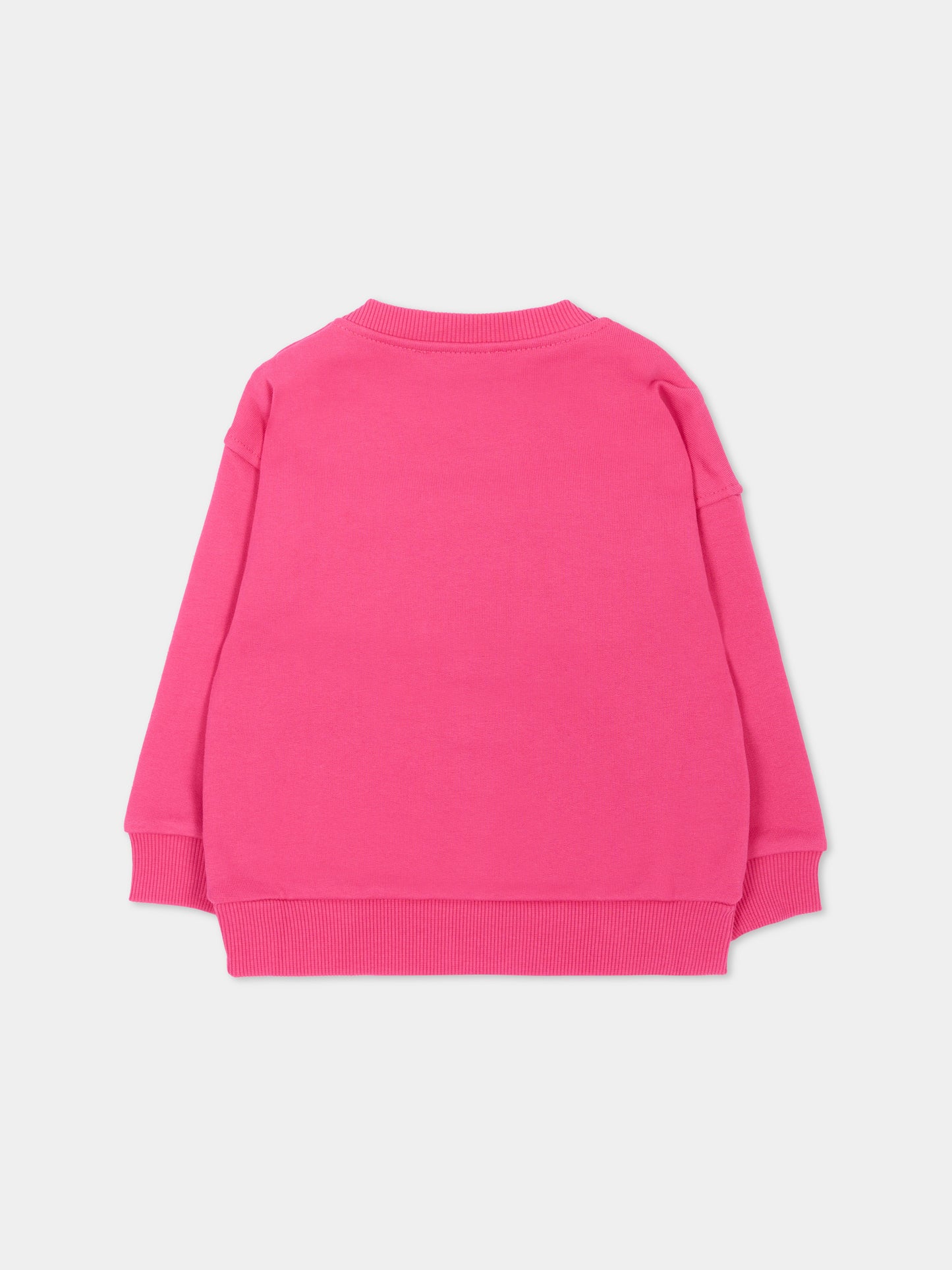 Felpa fucsia per neonata con Teddy Bear,Moschino Kids,MUF06H LCA83 51450