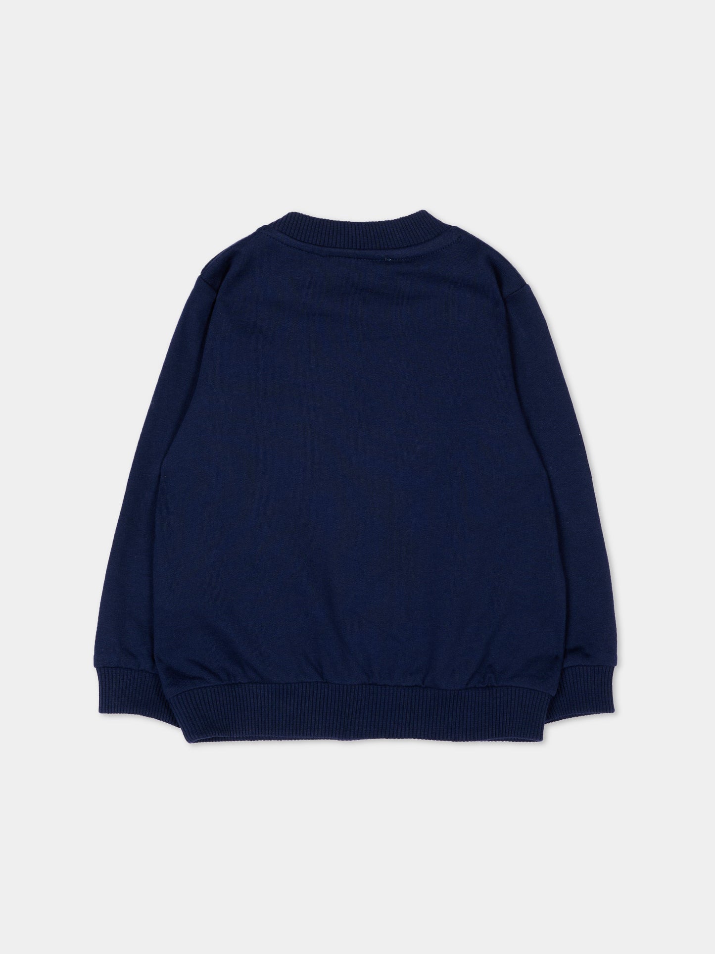 Felpa blu per neonati con Teddy Bear,Moschino Kids,MUF06I LCA40 40016