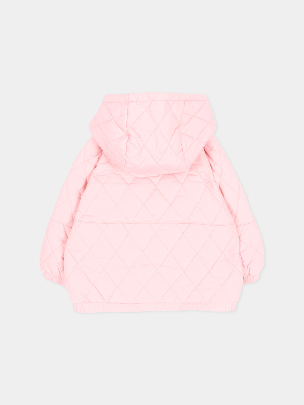 Piumino rosa per neonata con Teddy Bear,Moschino Kids,MUS036 L3AC6 50209