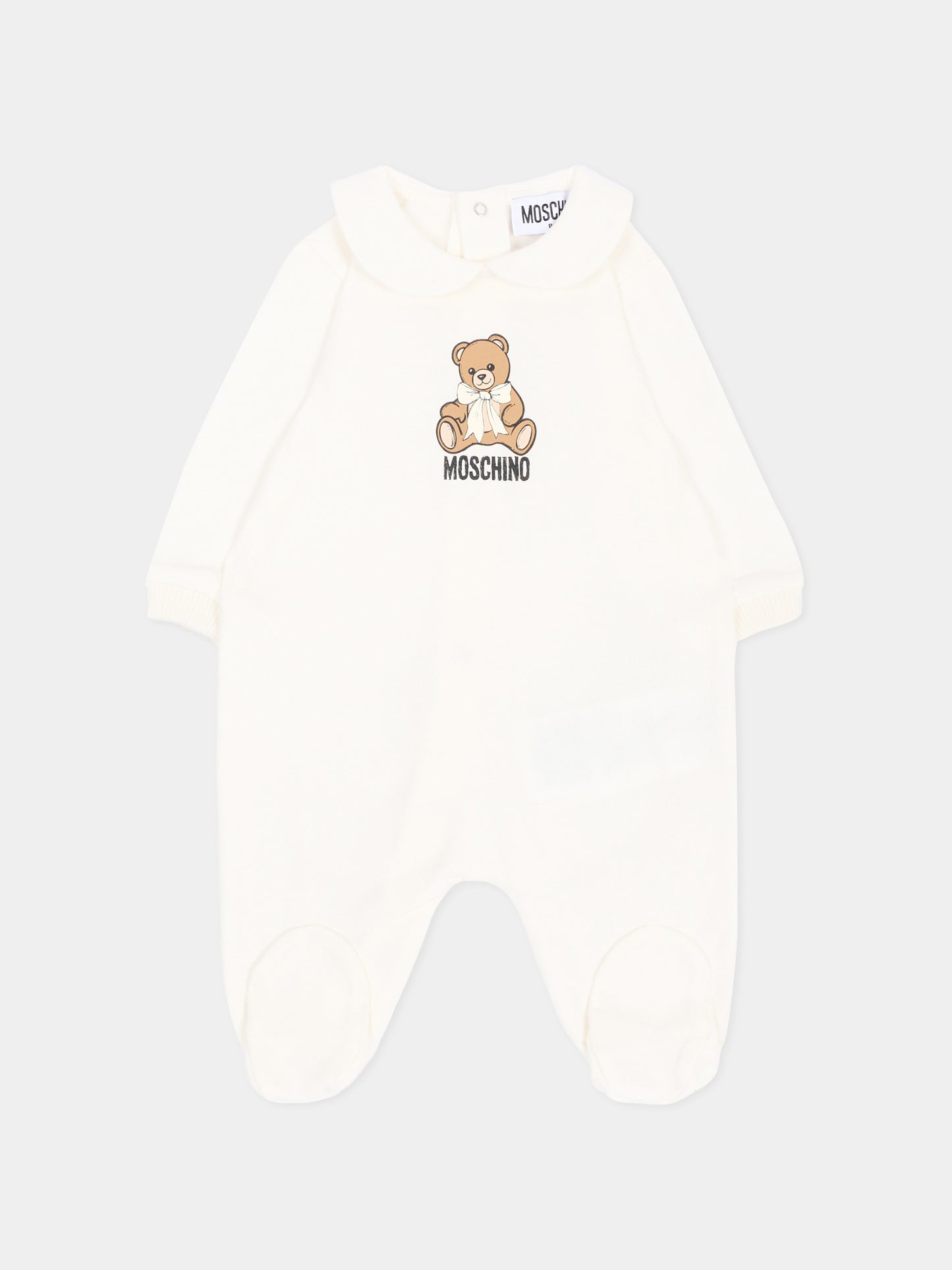 Tutina avorio per neonati con Teddy Bear,Moschino Kids,MUT04Z LCA40 10063