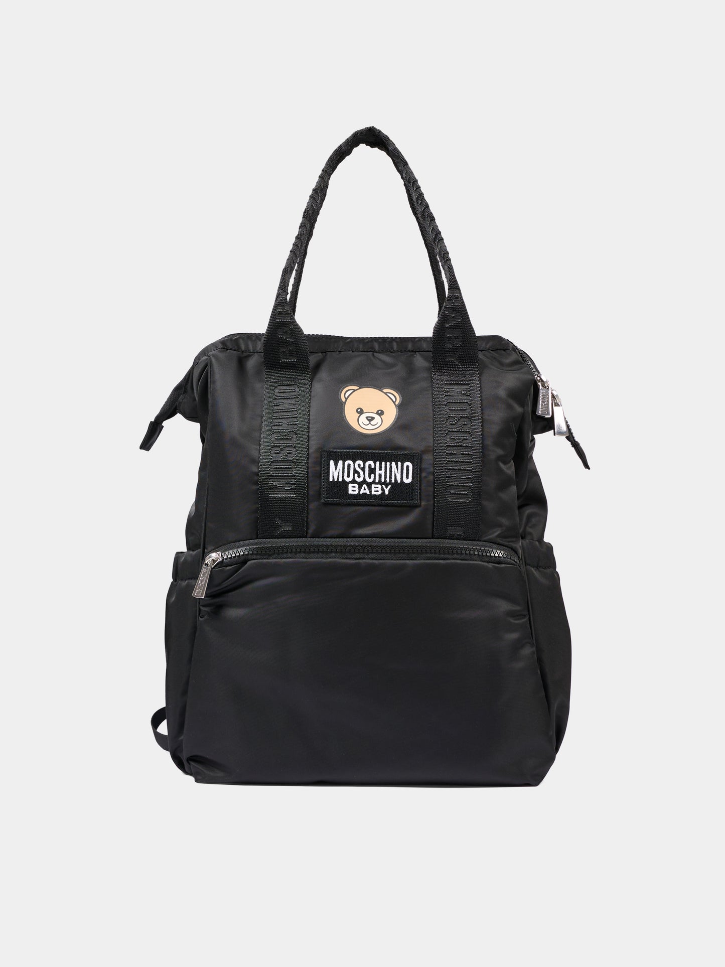 Borsa mamma nera per neonati con Teddy Bear,Moschino Kids,MUX05Z L3AC5 60100