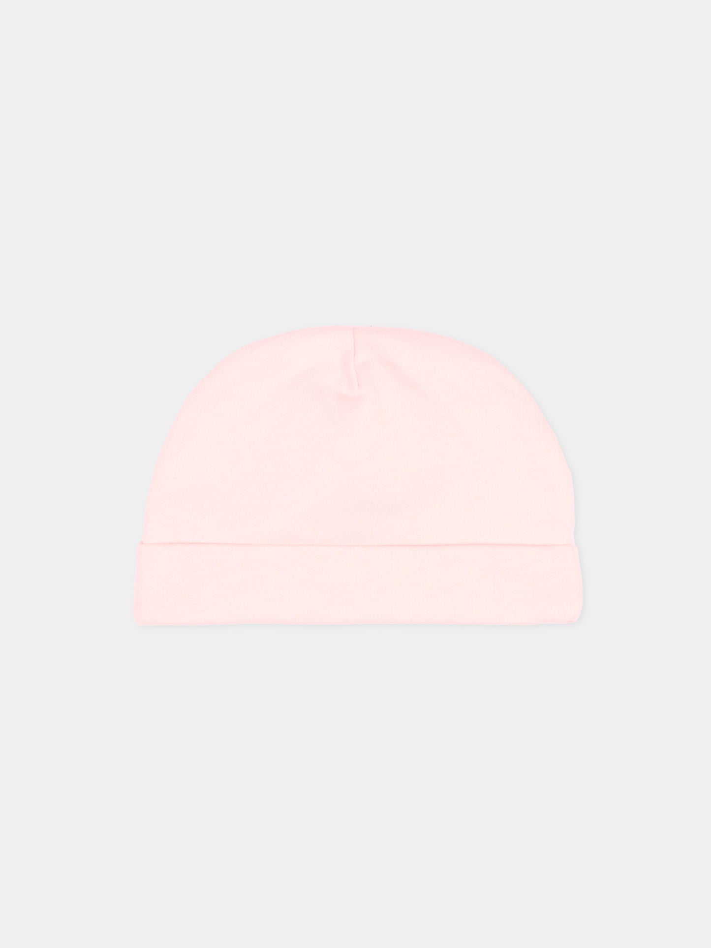 Cappellino rosa per neonata con Teddy Bear,Moschino Kids,MUX066 LCA40 50209