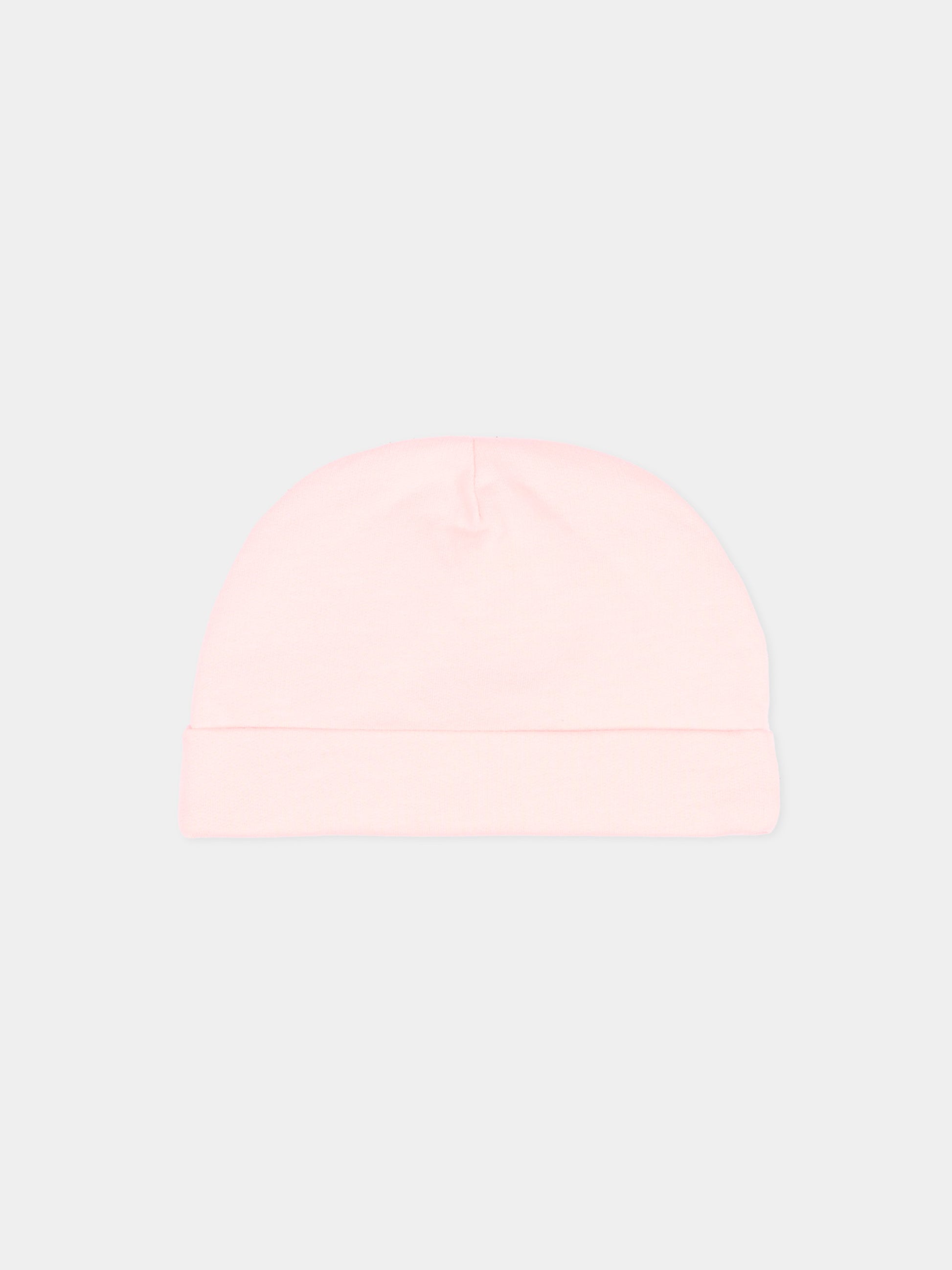 Cappellino rosa per neonata con Teddy Bear,Moschino Kids,MUX066 LCA40 50209