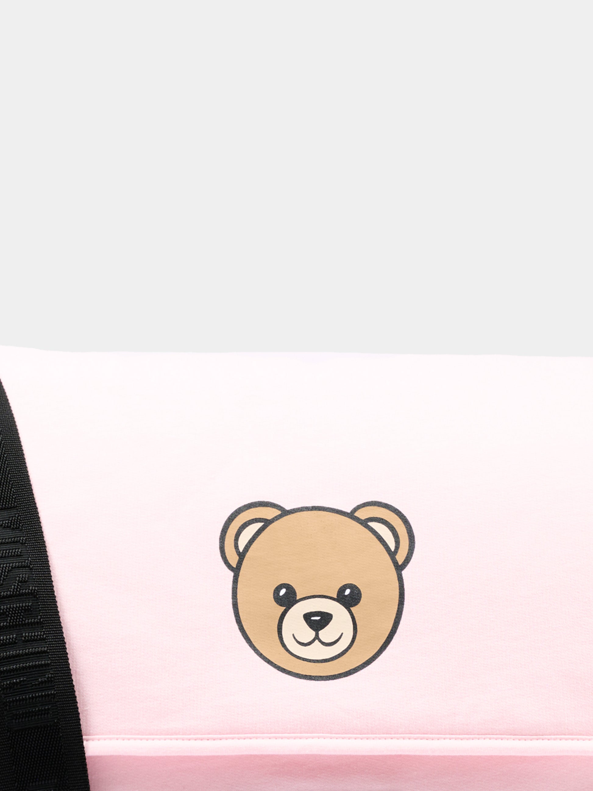 Borsa mamma rosa per neonata con Teddy Bear,Moschino Kids,MUX067 LCA40 50209