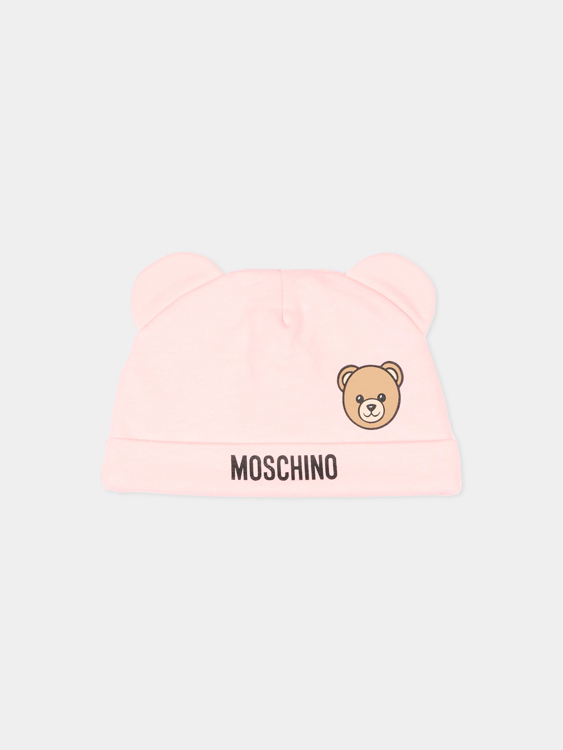Set tutina rosa per neonata con Teddy Bear,Moschino Kids,MUY09P LCA40 50209