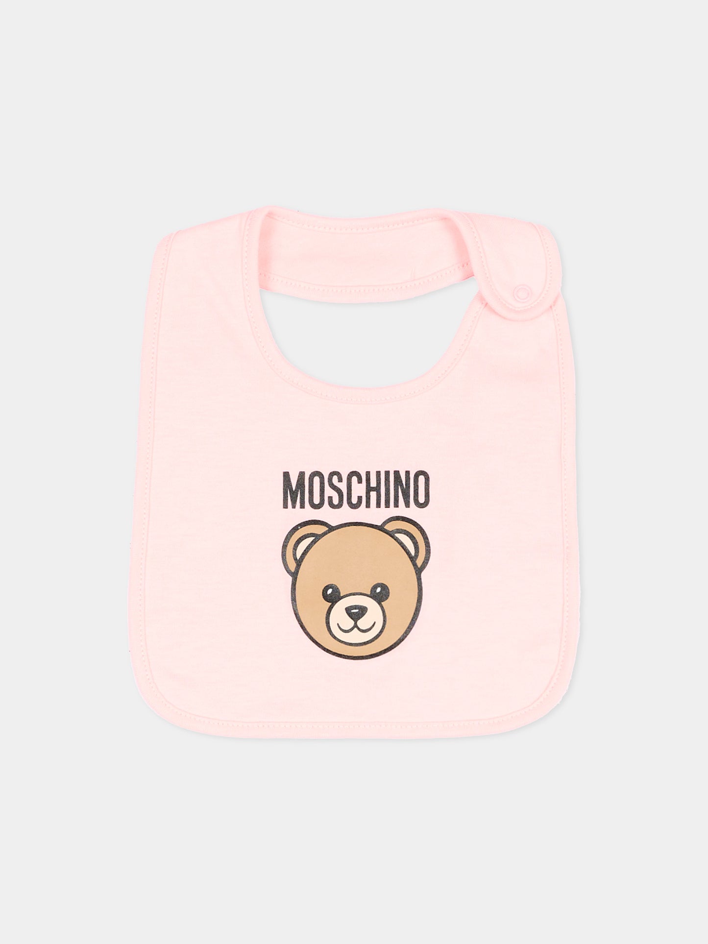 Set tutina rosa per neonata con Teddy Bear,Moschino Kids,MUY09P LCA40 50209