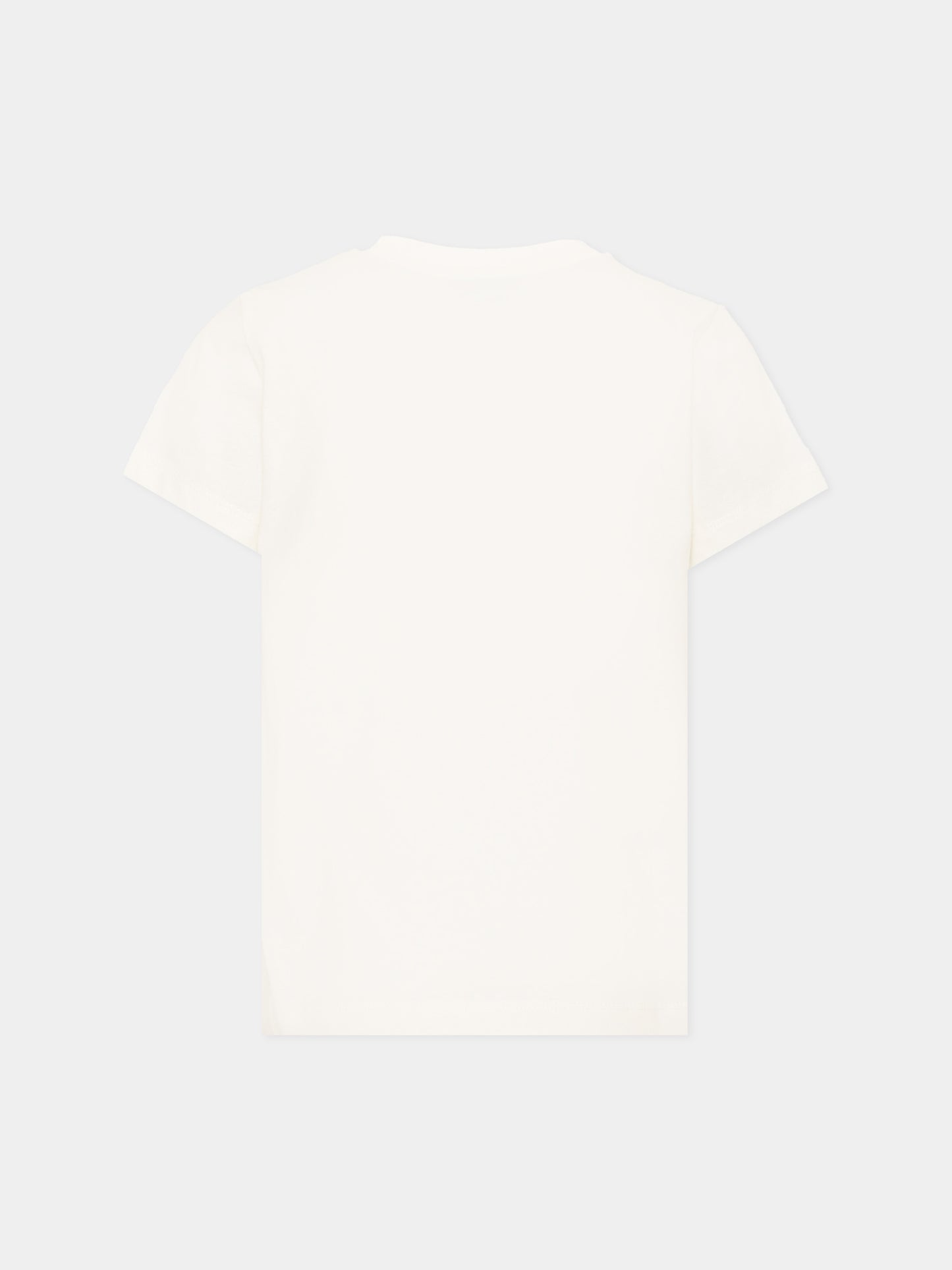 T-Shirt avorio per bambini con Teddy Bear,Moschino Kids,H9M058 LAA10 10063