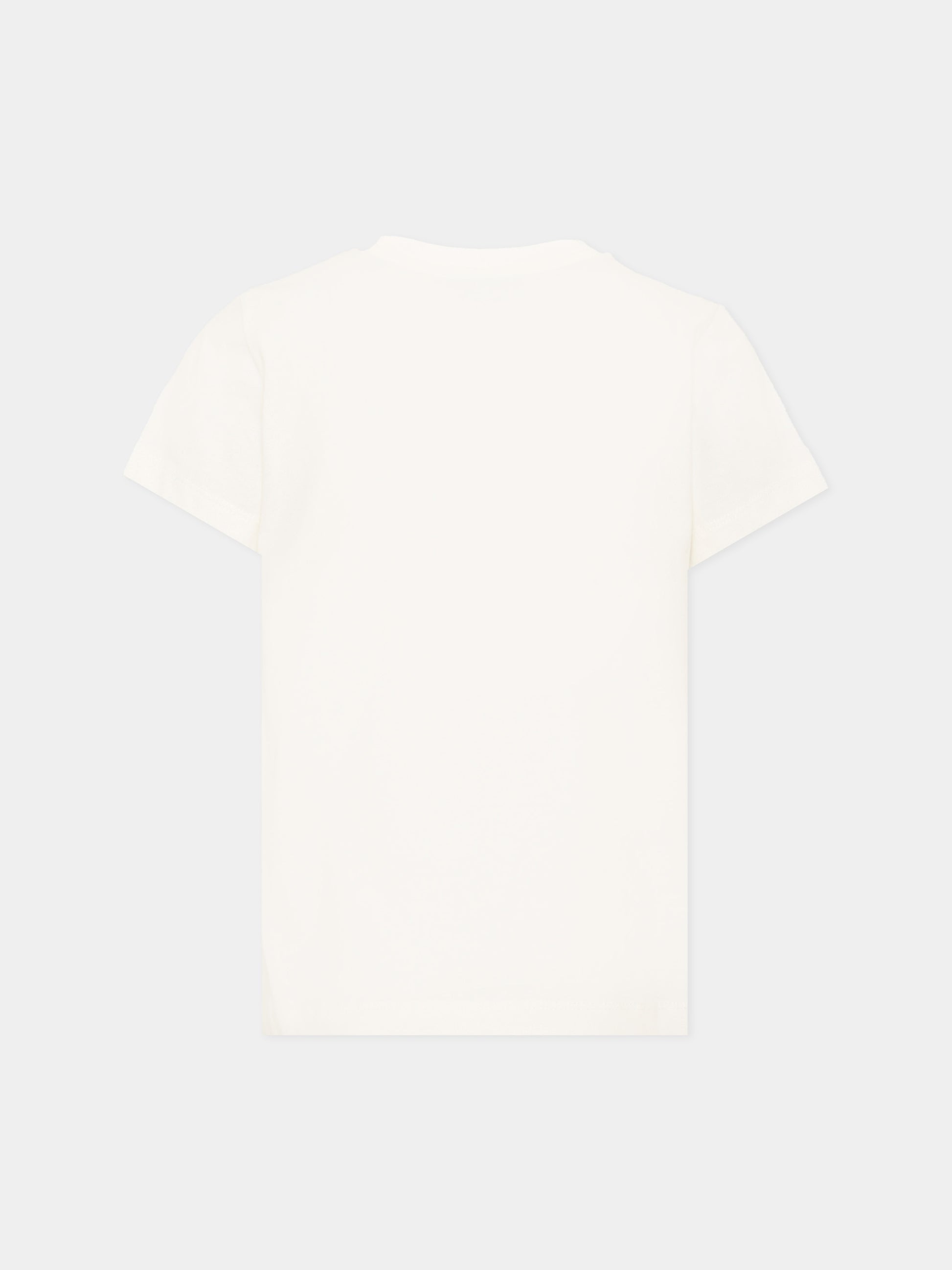T-Shirt avorio per bambini con Teddy Bear,Moschino Kids,H9M058 LAA10 10063