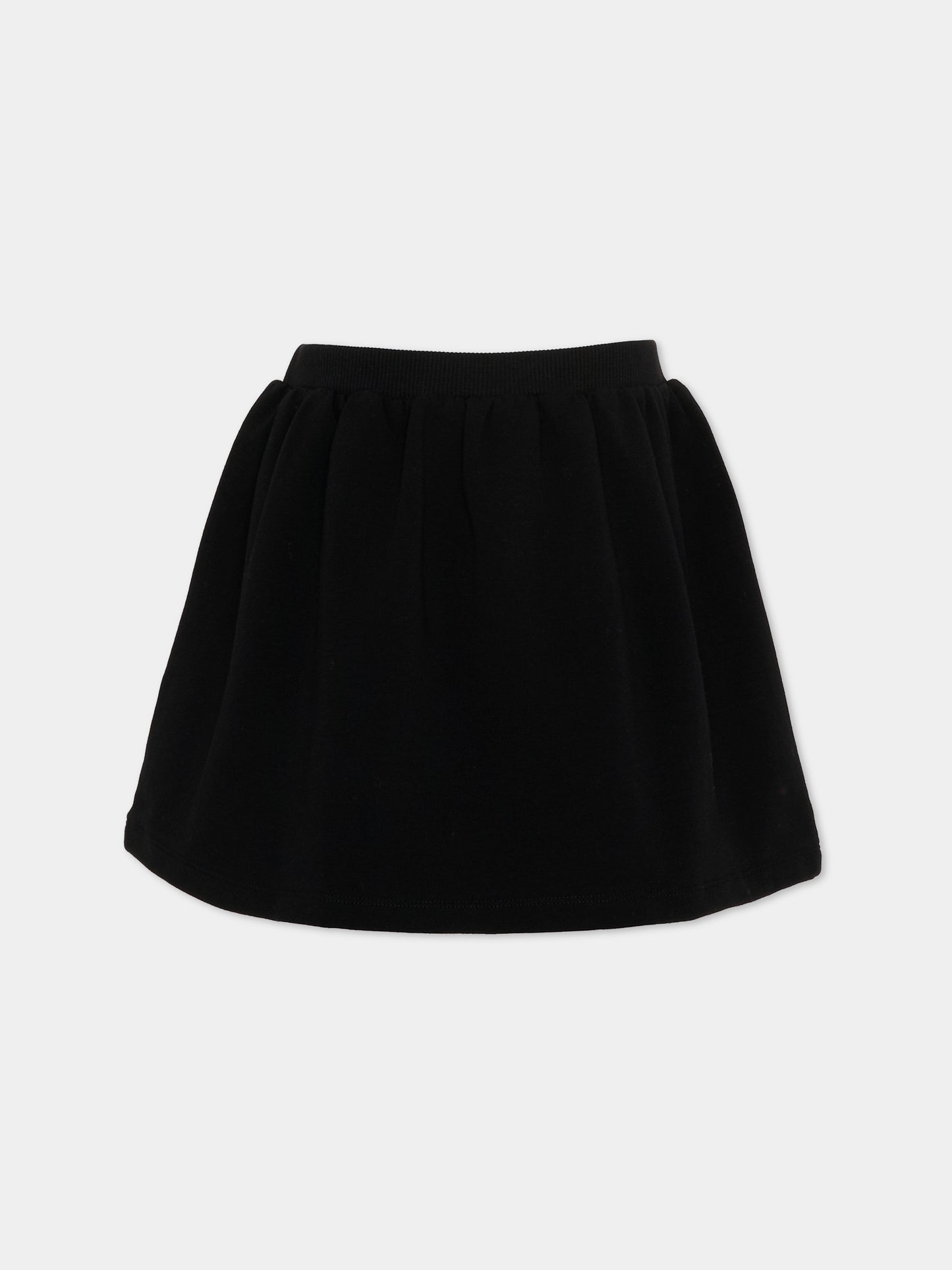 Gonna casual nera per bambina con Teddy Bear,Moschino Kids,HAJ03X LDA18 60100