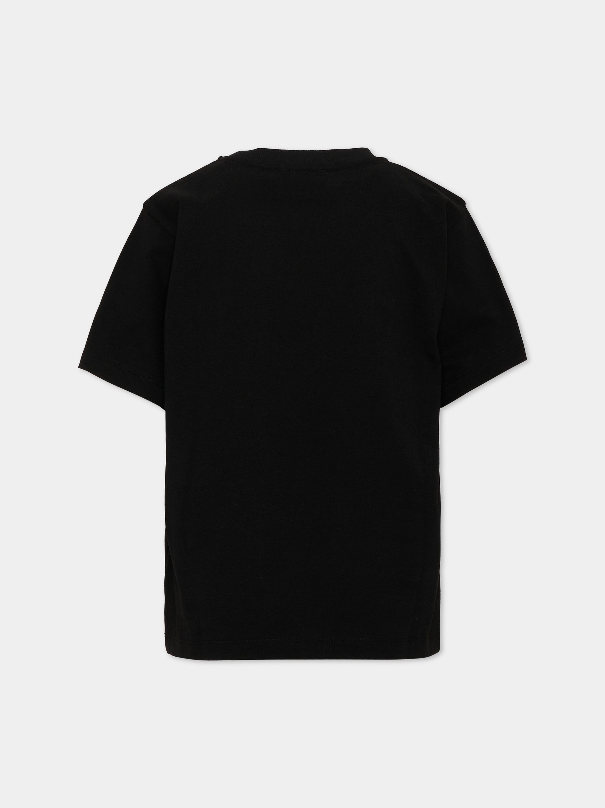 T-Shirt nera per bambini con Teddy Bear,Moschino Kids,HMM05W LAA34 60100