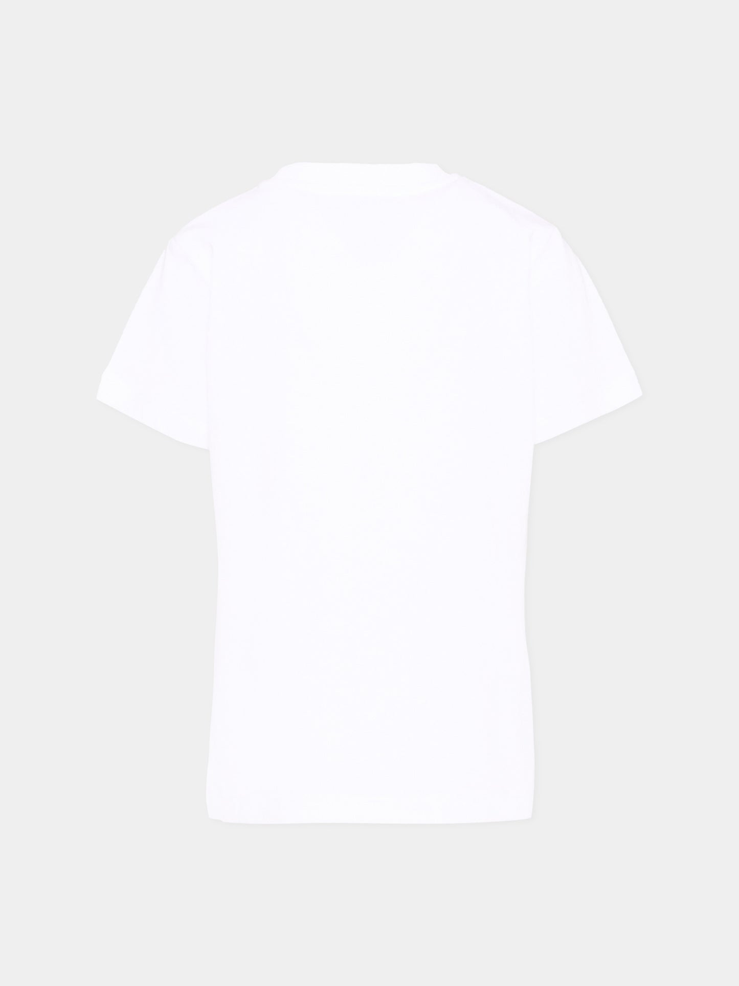 T-Shirt bianca per bambino con logo,Moschino Kids,HPM05V LAA59 10101