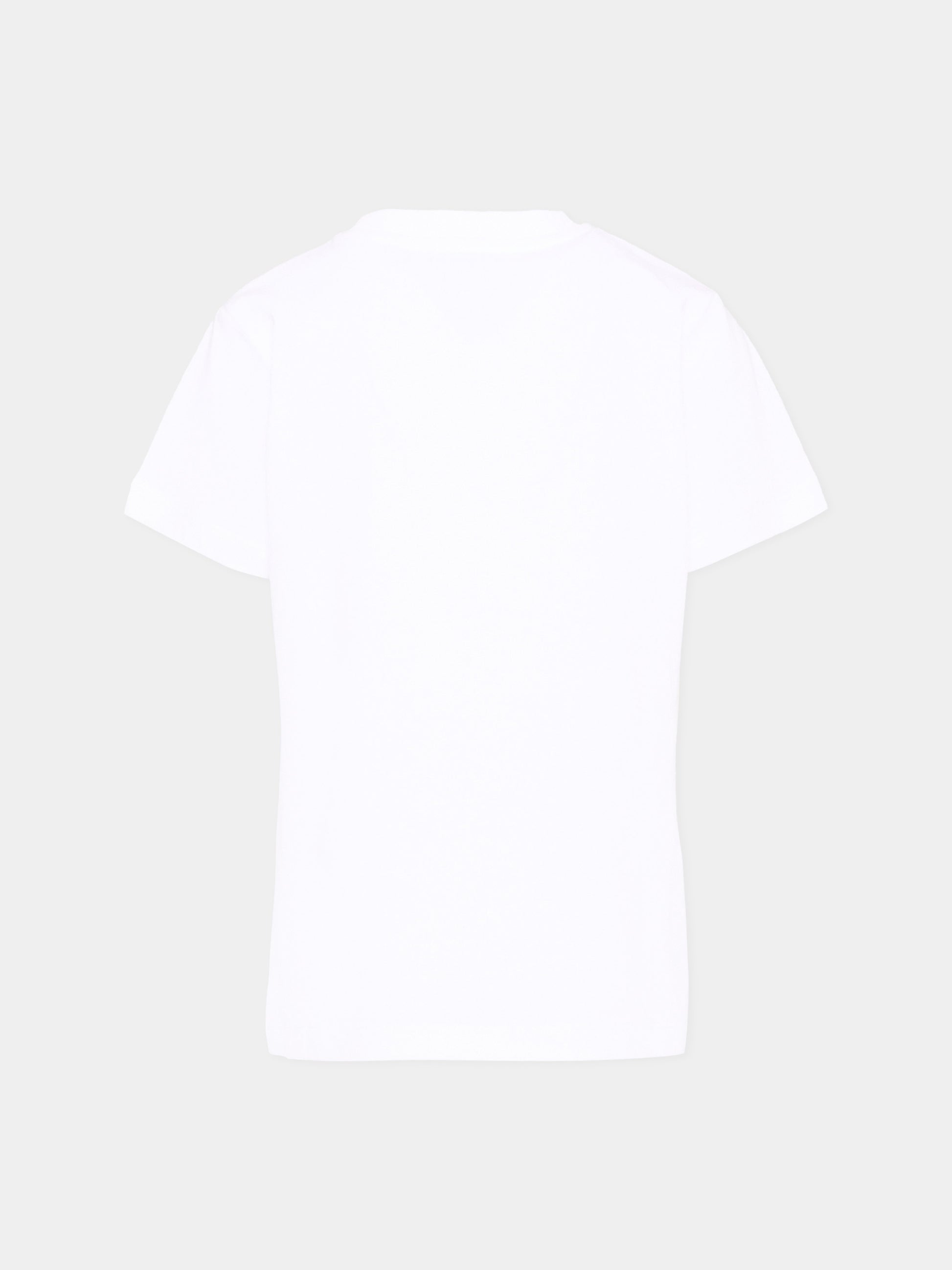 T-Shirt bianca per bambino con logo,Moschino Kids,HPM05V LAA59 10101