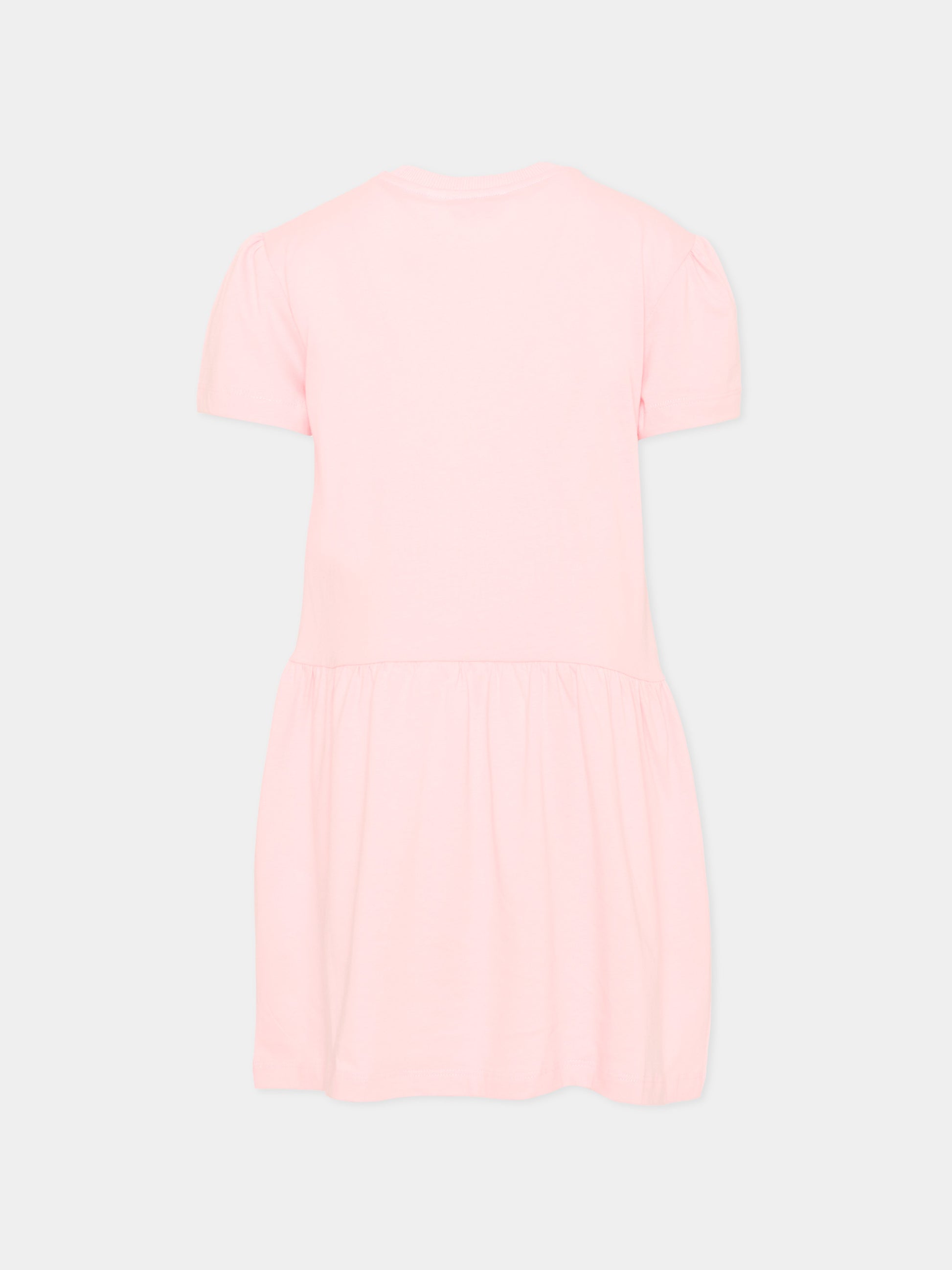 Vestito rosa per bambina con Teddy Bear,Moschino Kids,HDV0H9 LAA10 50209