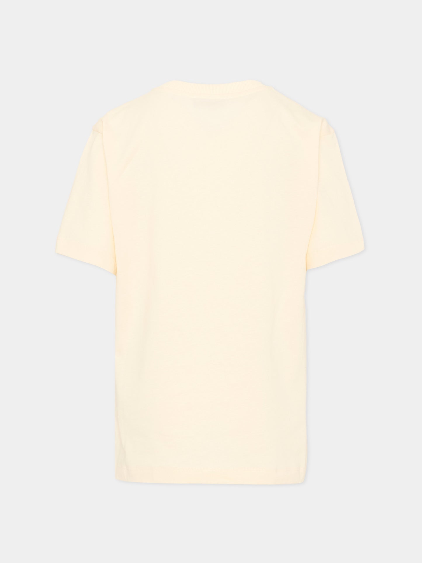 T-Shirt avorio per bambini con logo e Teddy Bear,Moschino Kids,HNM05G LAA20 10123