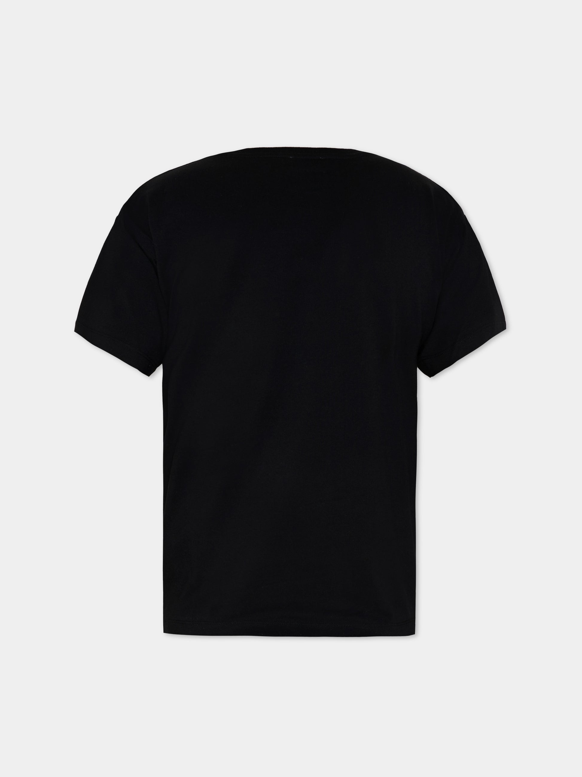 T-Shirt nera per bambini con Teddy Bear,Moschino Kids,HPM05G LAA10 60100