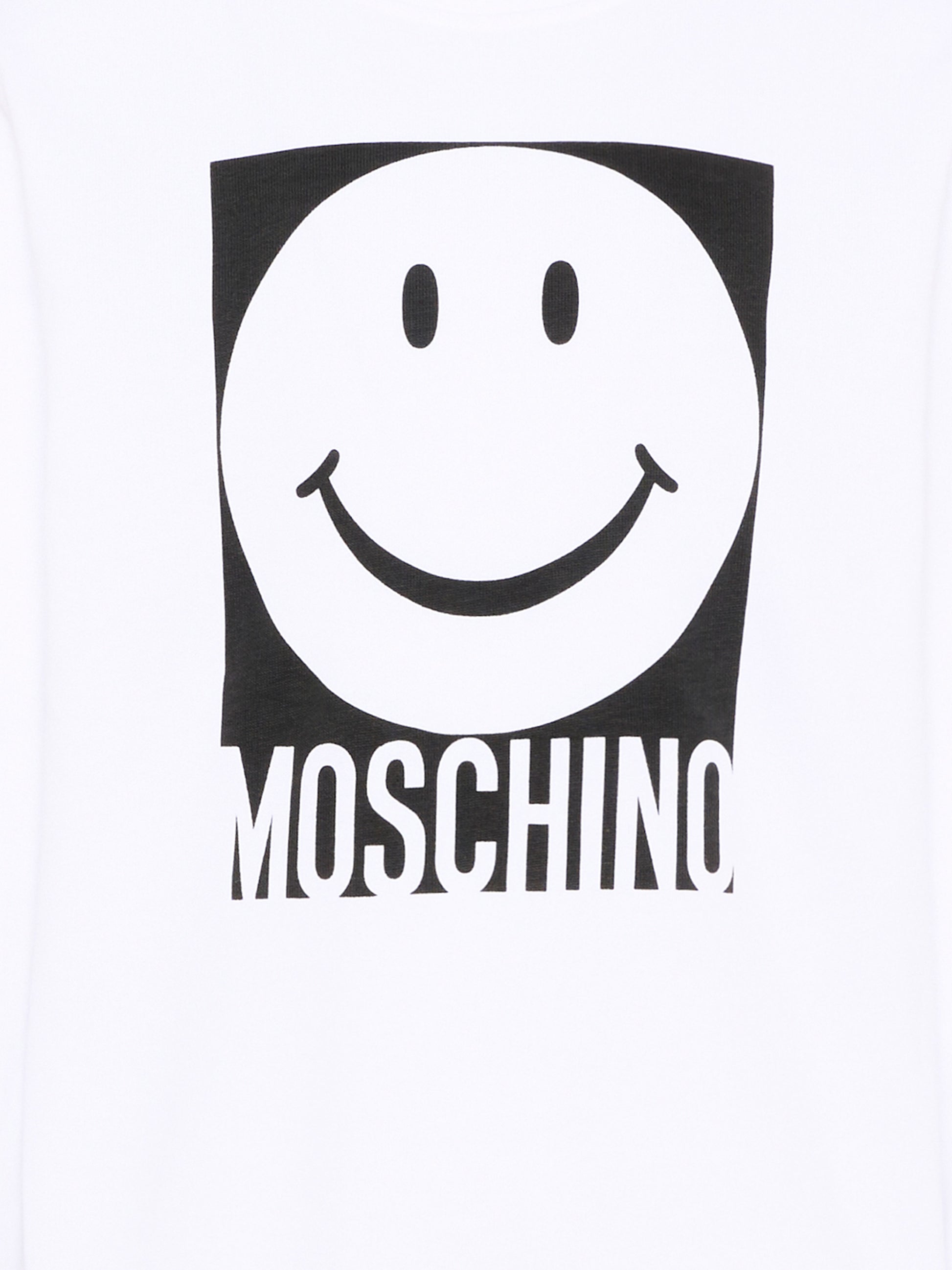 Felpa bianca per bambini con logo,Moschino Kids,HSF08V LCA14 10101