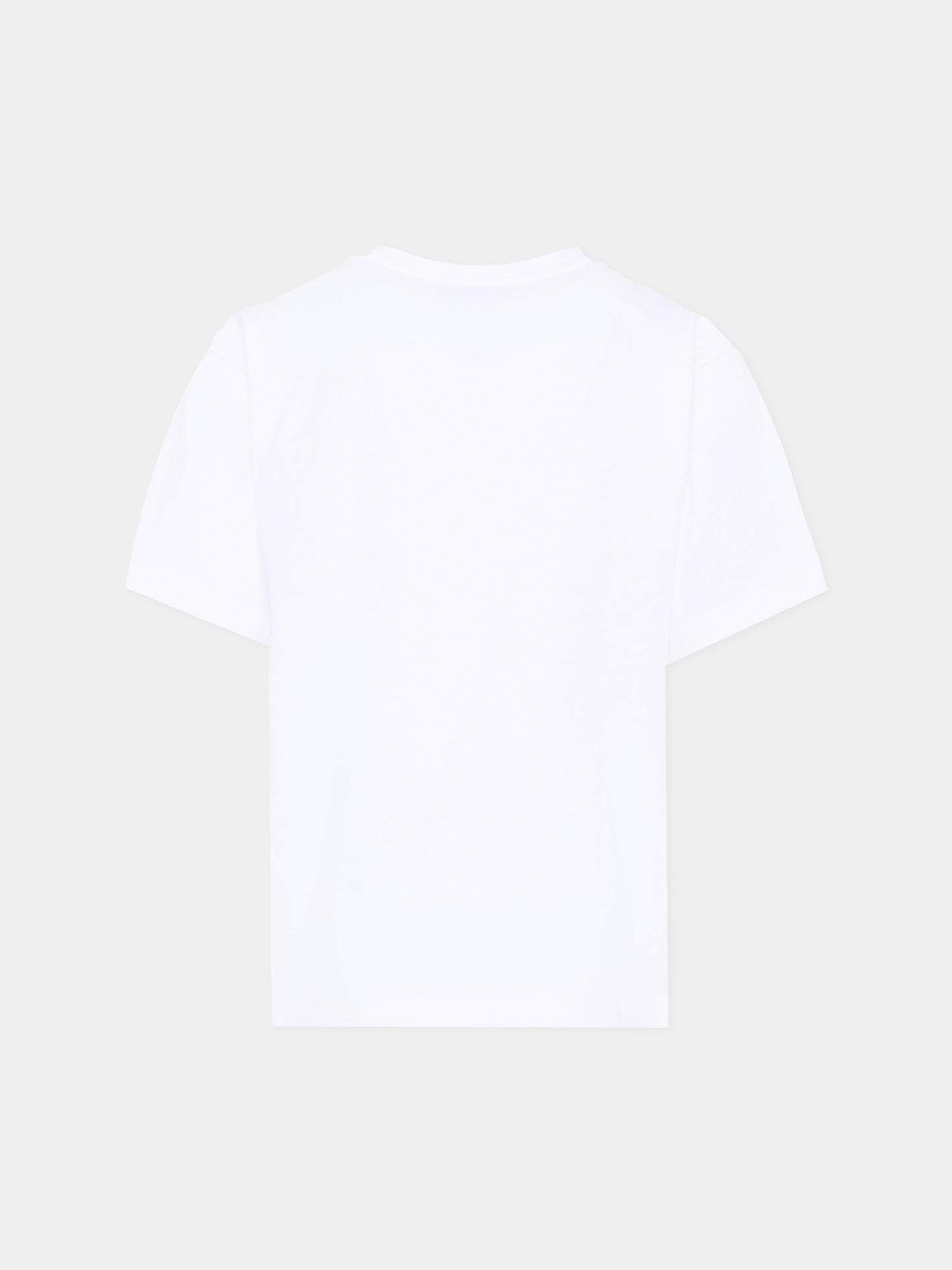 T-shirt bianca per bambino con logo,Moschino Kids,HTM05G LAA10 10101