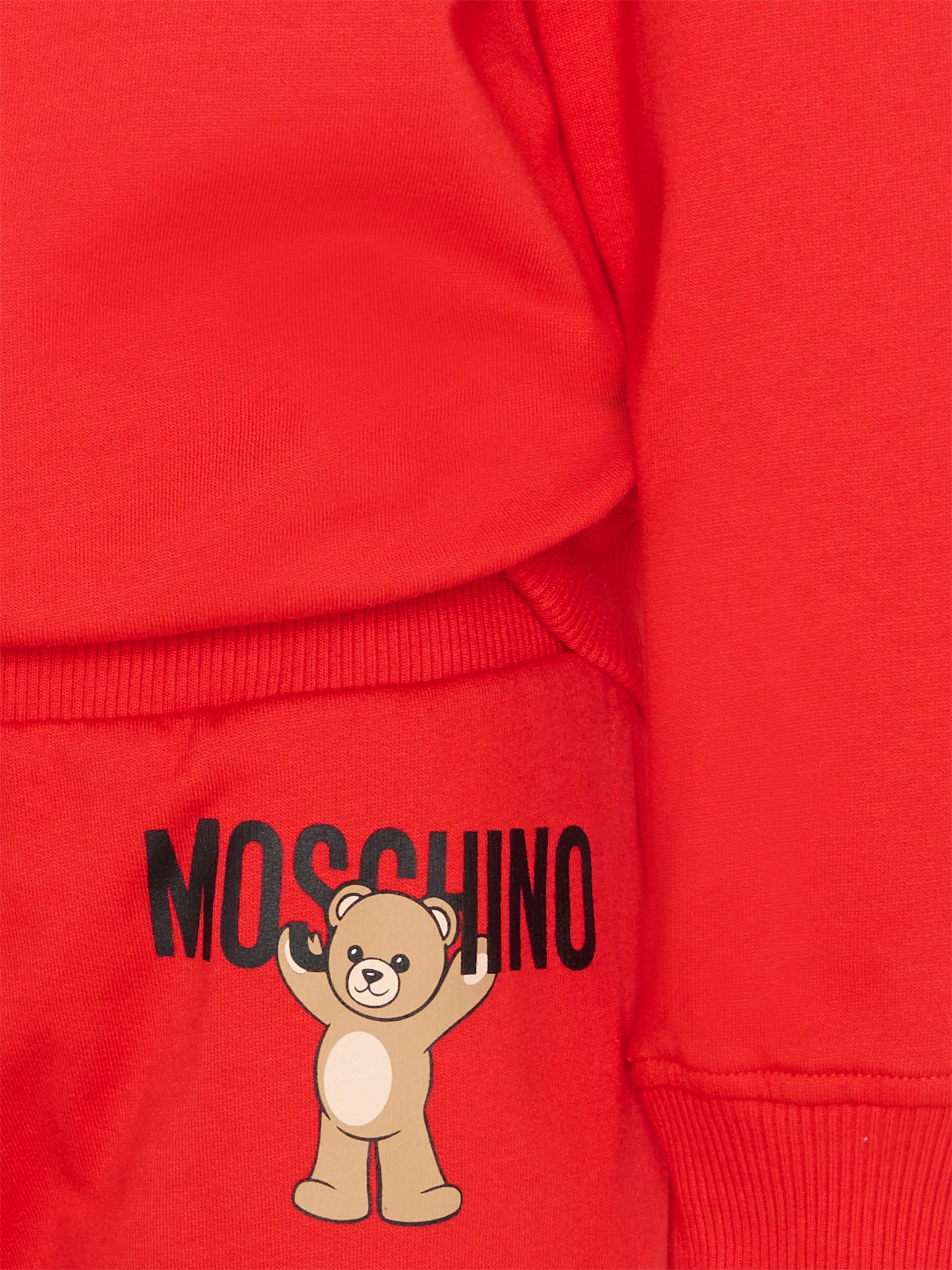 Completo sportivo rosso per bambini con Teddy Bear,Moschino Kids,HUK04A LCA40 50109