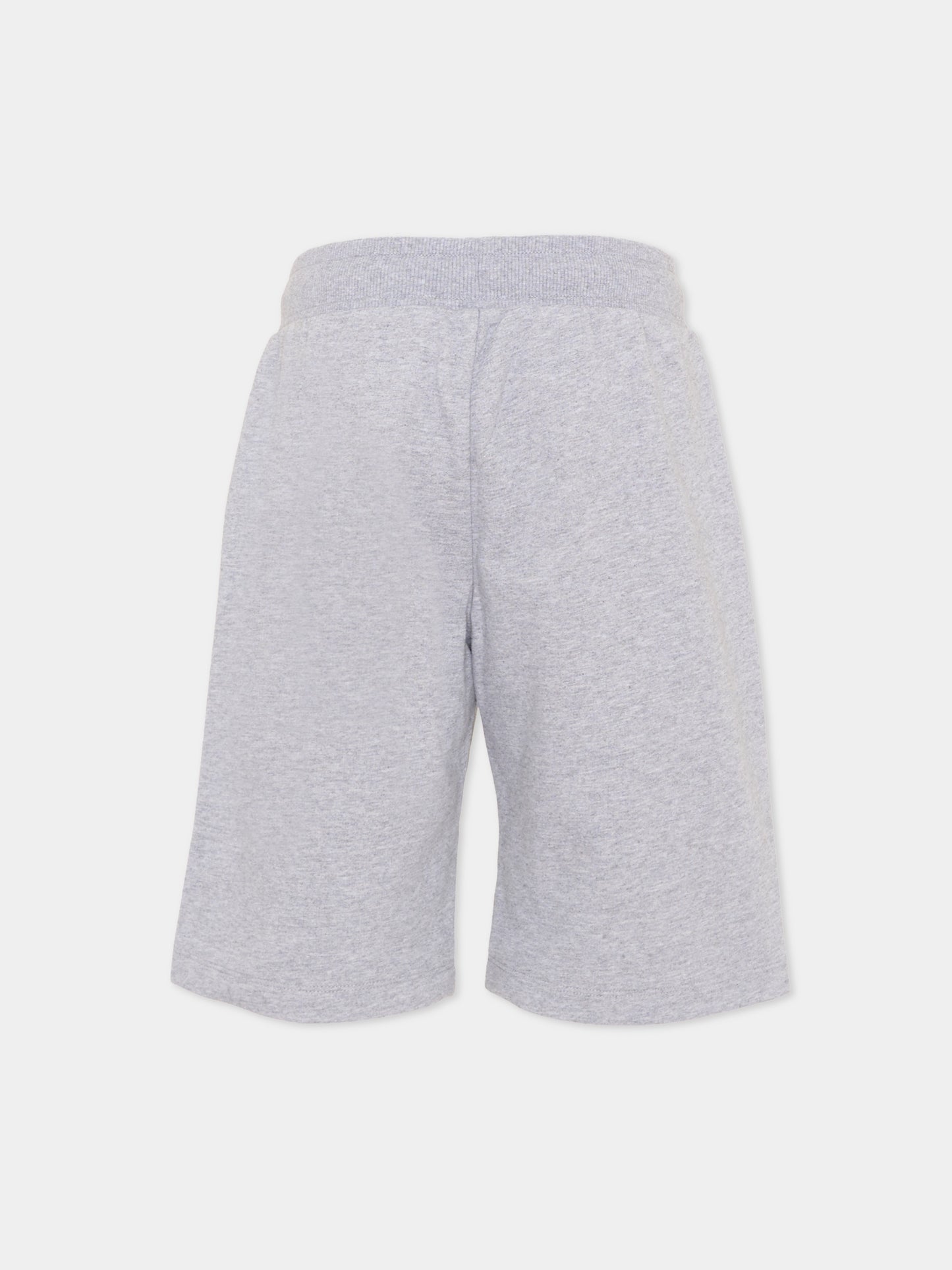 Shorts sportivi grigi per bambino con logo,Moschino Kids,HUQ02H LCA40 60901