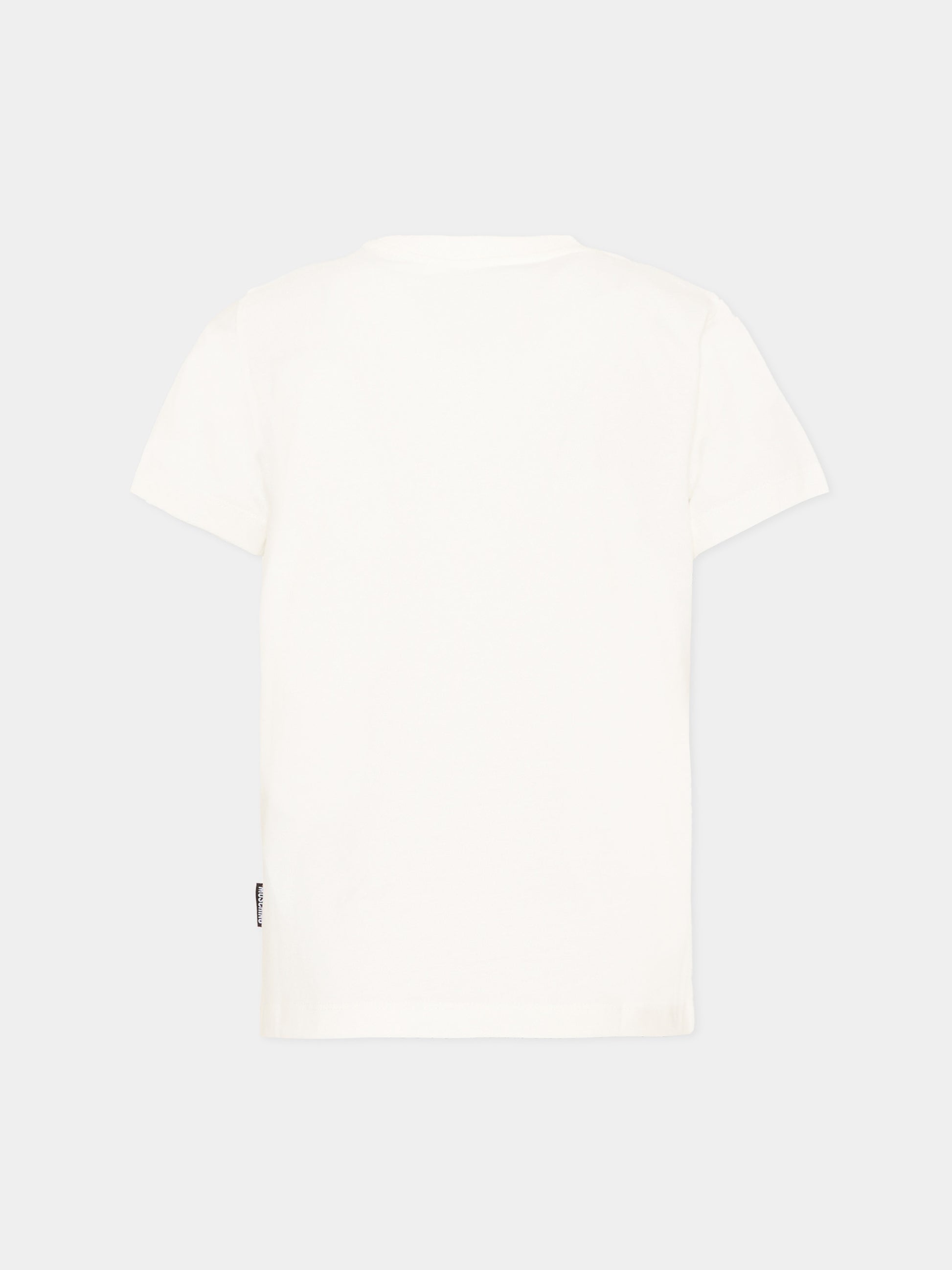 T-Shirt avorio per bambini con Teddy Bear,Moschino Kids,HRM058 LAA10 10063