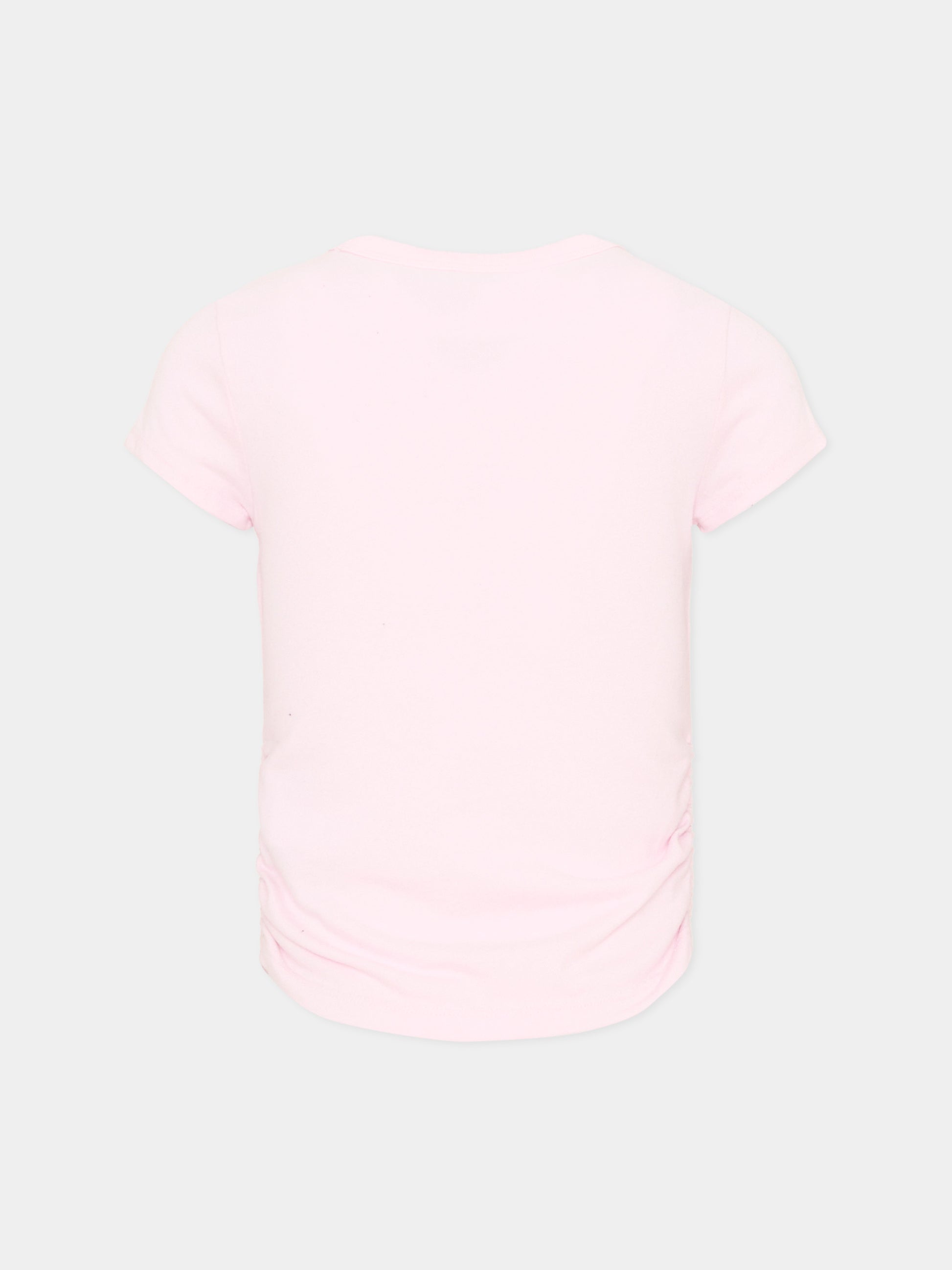 T-Shirt rosa per bambina con logo glitter,Abercrombie & Fitch,43AH35 ADM