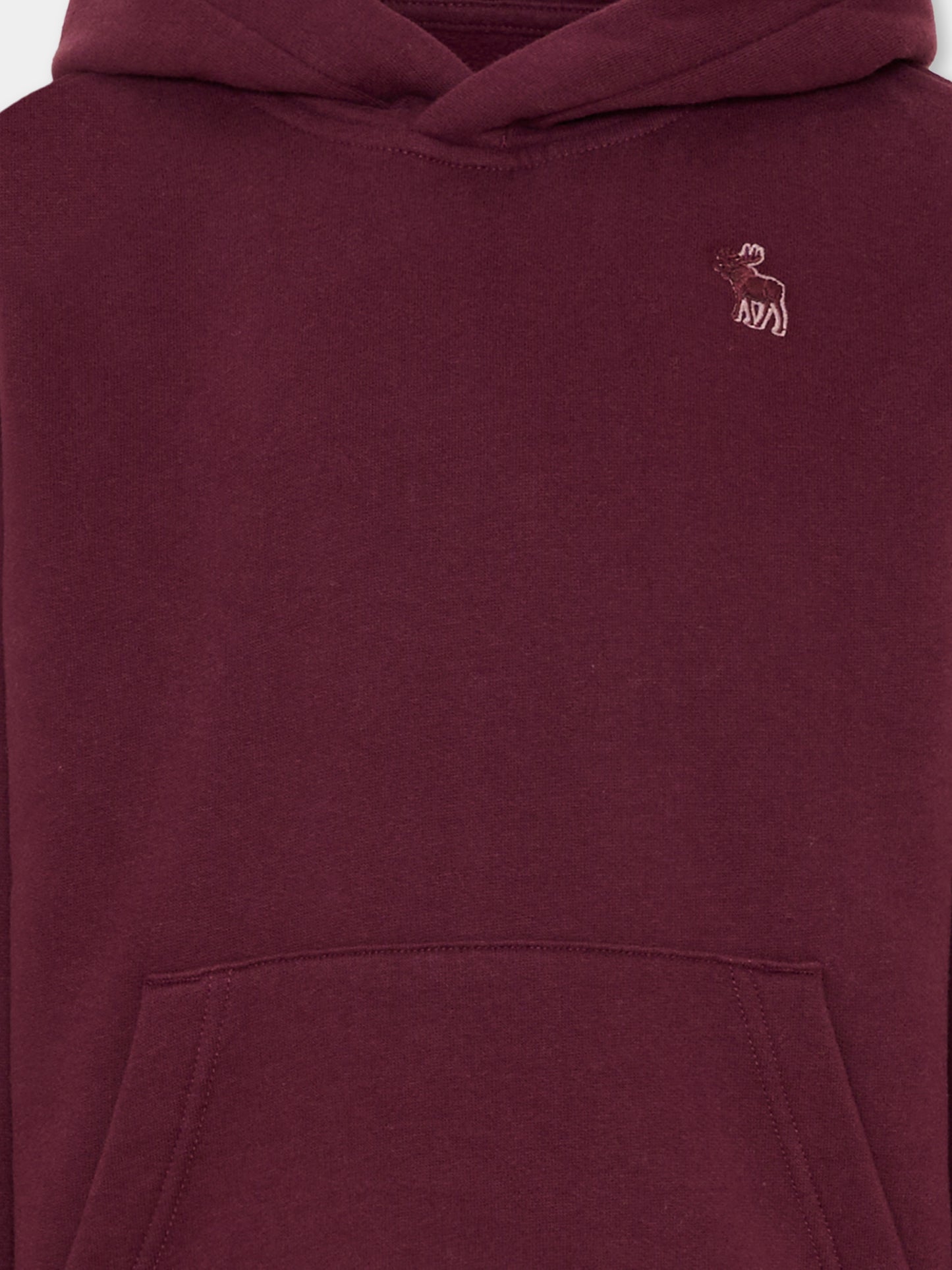 Felpa bordeaux per bambini con occhielli,Abercrombie & Fitch,93AF04 P4U