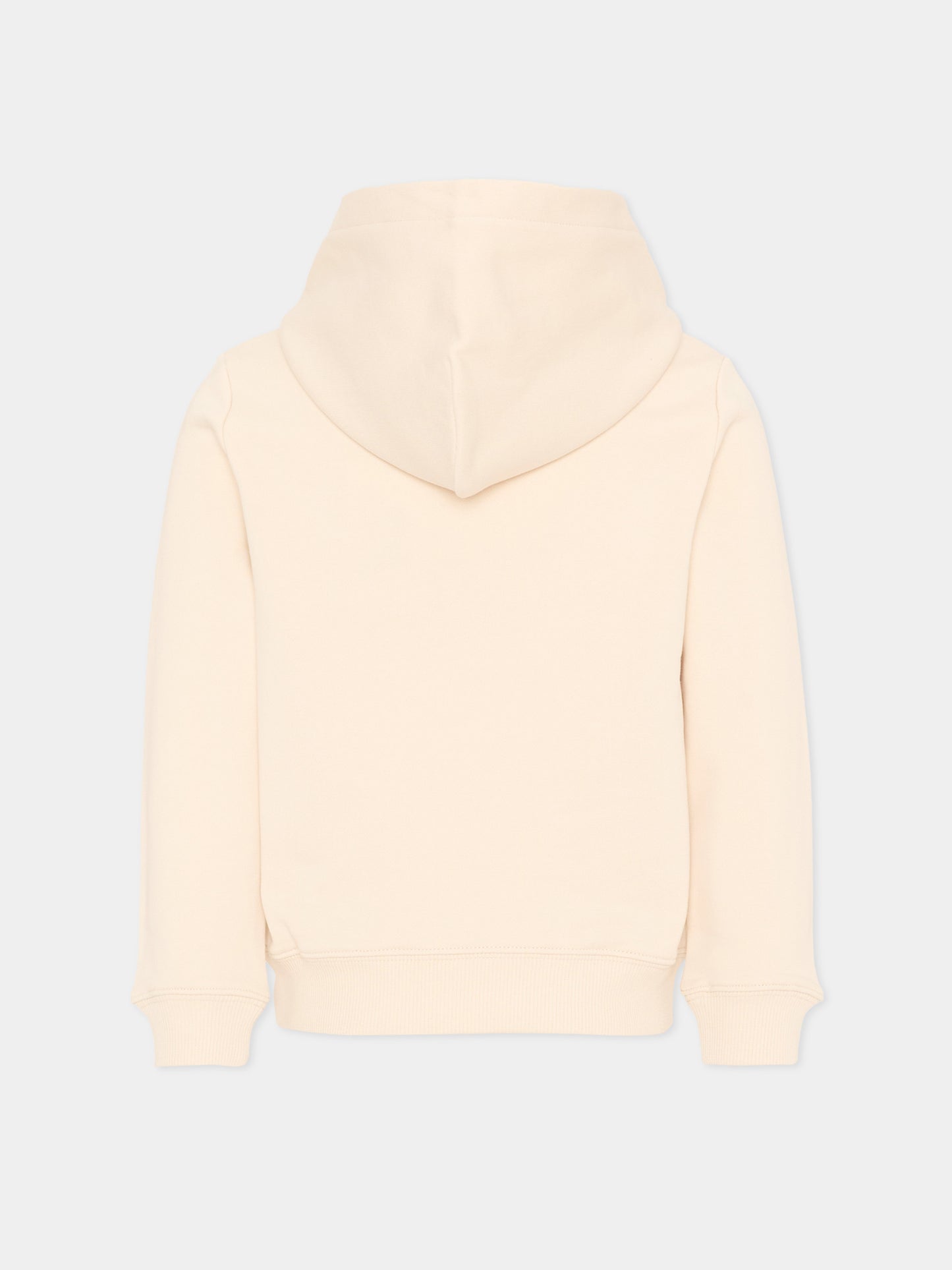 Felpa beige per bambini con logo,Calvin Klein Kids,IU0IU00679 PGB