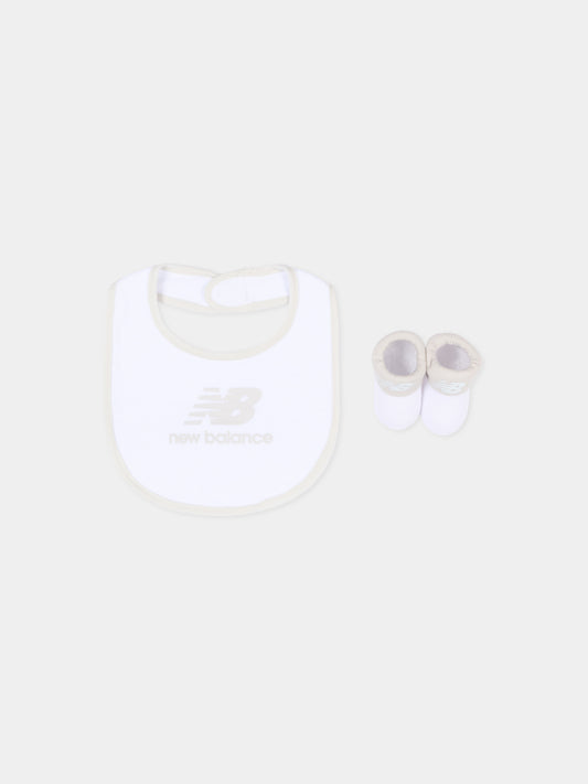 Set accessori bianco per neonati con logo,New Balance,LAKB0105 BWE