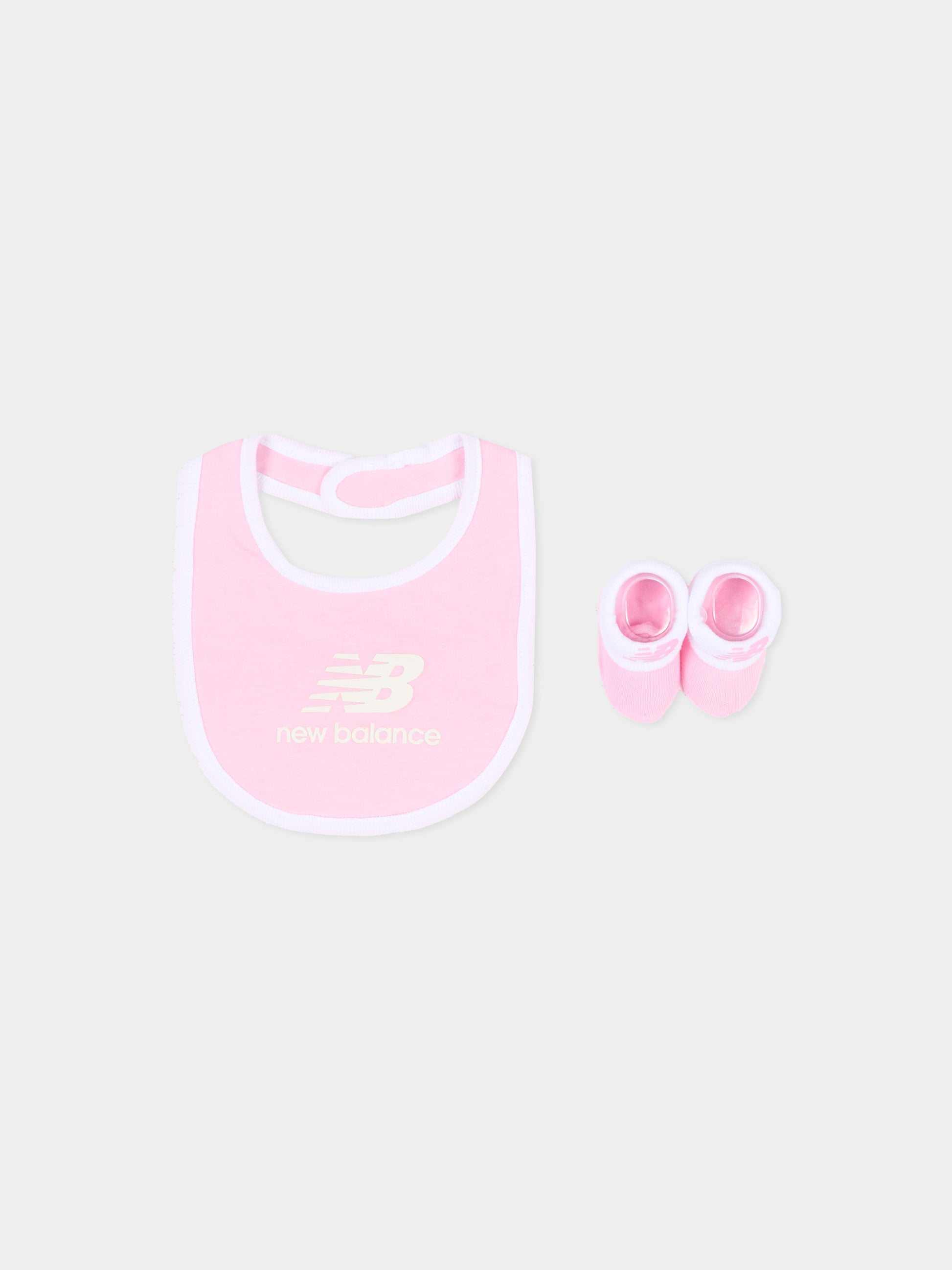 Set accessori rosa per neonata con logo,New Balance,LAKB0105 LLS