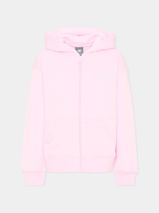 Felpa rosa con cappuccio per bambina,New Balance,LAKG0057 LIR