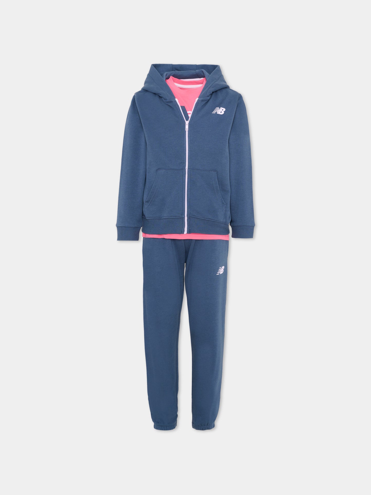 Completo blu per bambina con logo,New Balance,LAKG0068I VTI