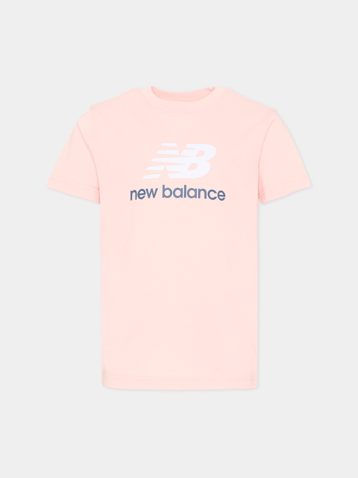T-Shirt rosa per bambina con logo,New Balance,LAKG0183 PIE