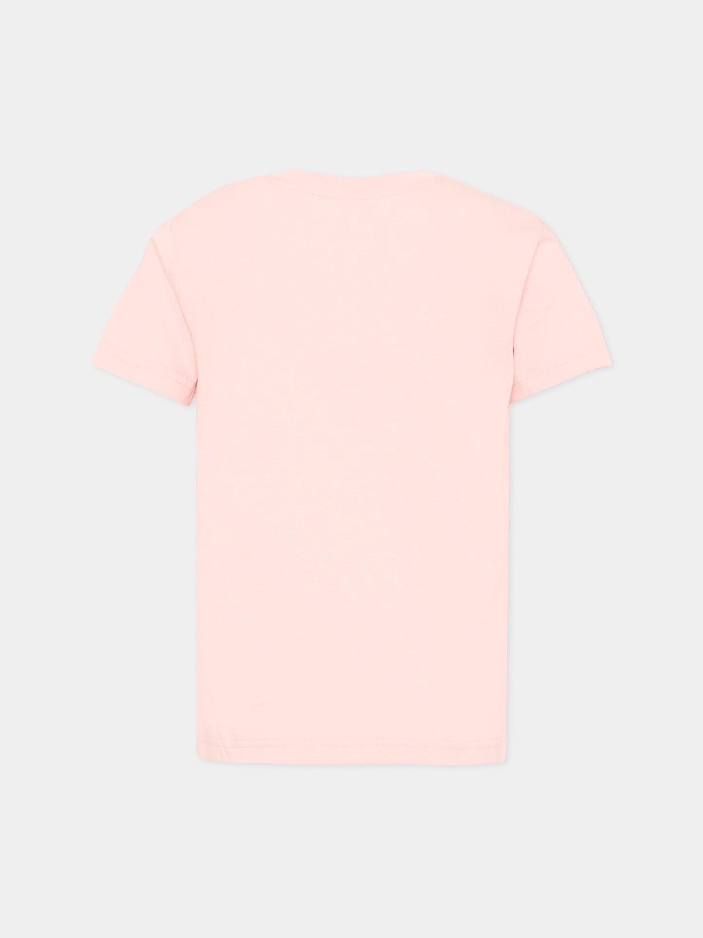 T-Shirt rosa per bambina con logo,New Balance,LAKG0183 PIE